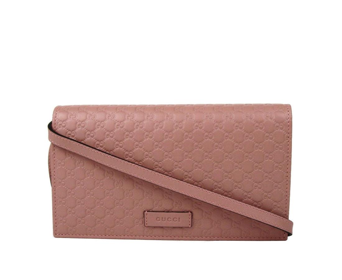 Gucci Soft Leather Crossbody Wallet Bag 466507 5806 in Pink | Lyst