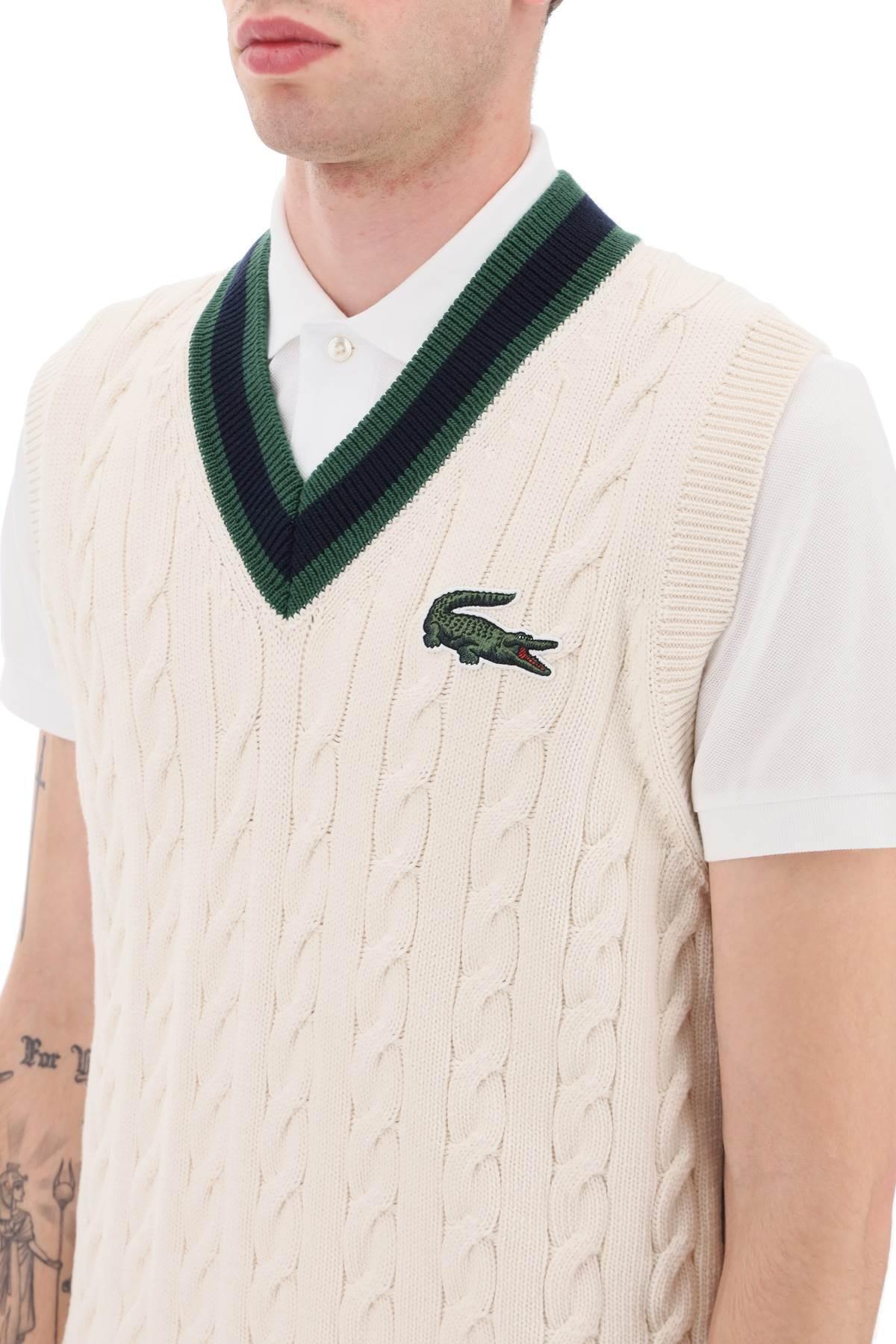 Lacoste Cable Organic Cotton Tennis Vest in White for Men | Lyst