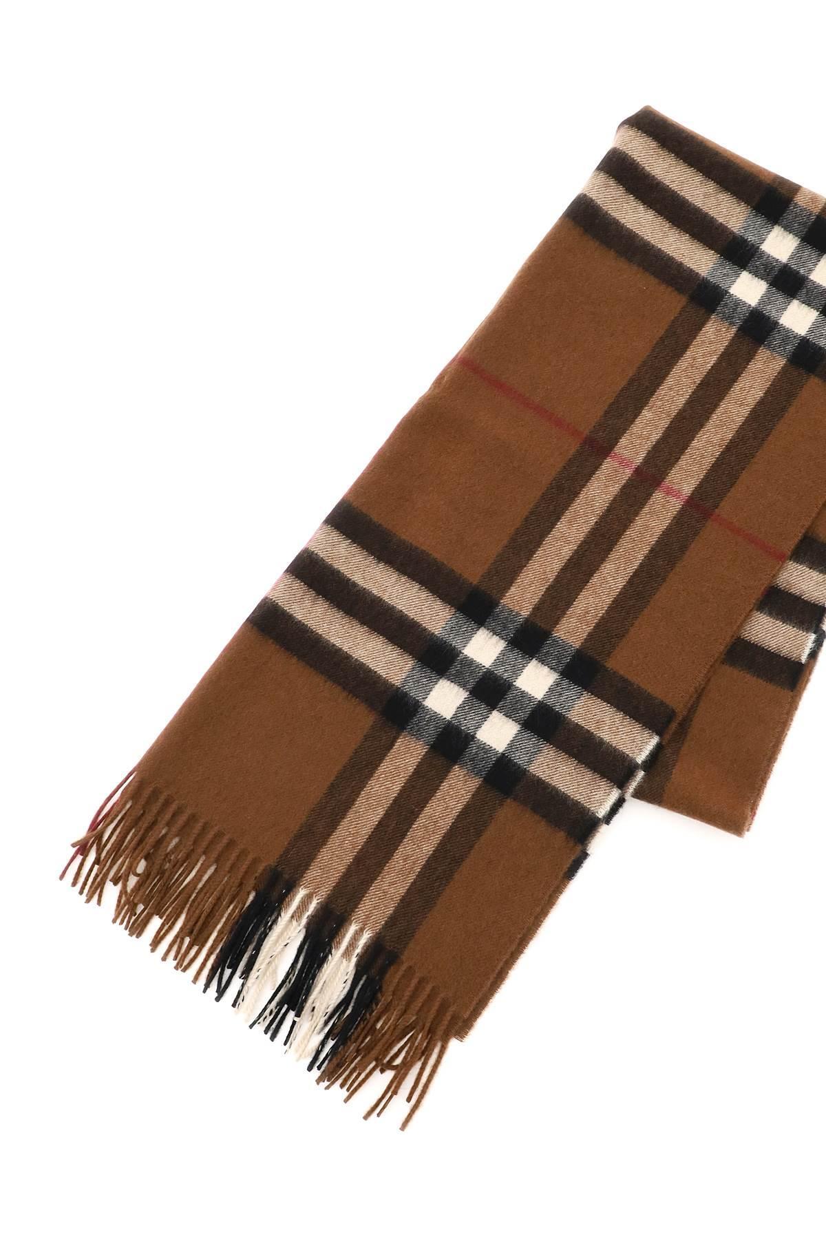 Burberry Check Cashmere Scarf in Brown for Men | Lyst