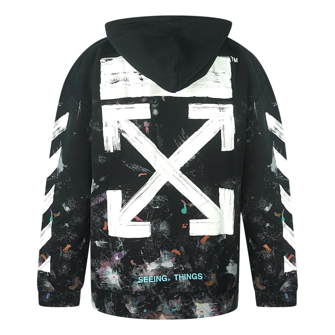 Off-White c/o Virgil Abloh Galaxy Brushed Black Oversized Hoodie in Gray  for Men | Lyst