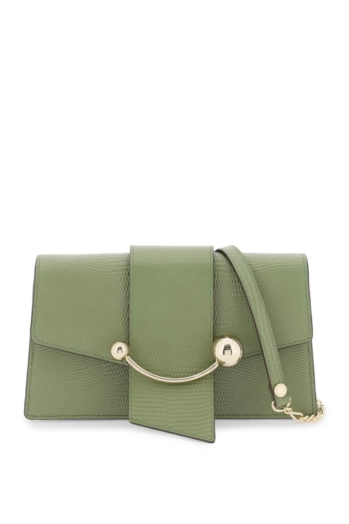Strathberry 'crescent On A Chain' Crossbody Mini Bag in Green | Lyst
