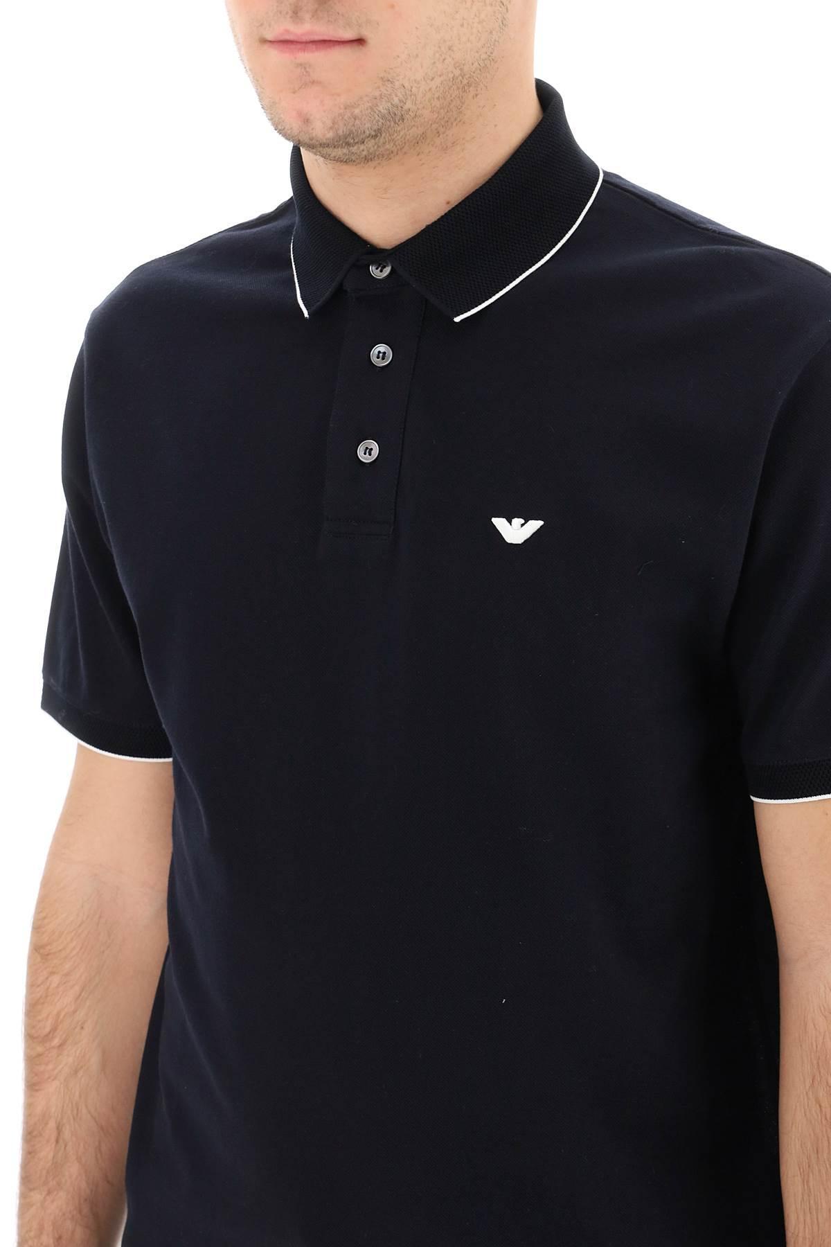 Emporio Polo Shirt With Micro Logo Embroidery in for Men | Lyst