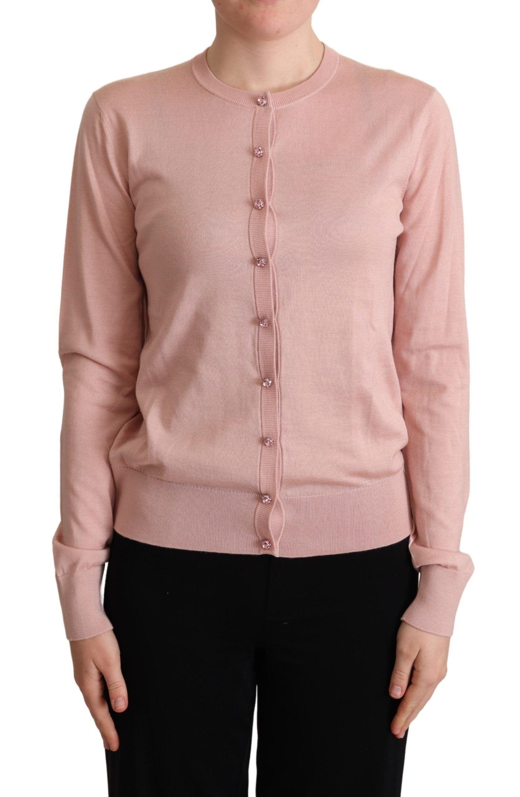 Dolce & Gabbana Dolce Gabbana Cashmere Silk Buttons Cardigan Sweater in  Pink | Lyst