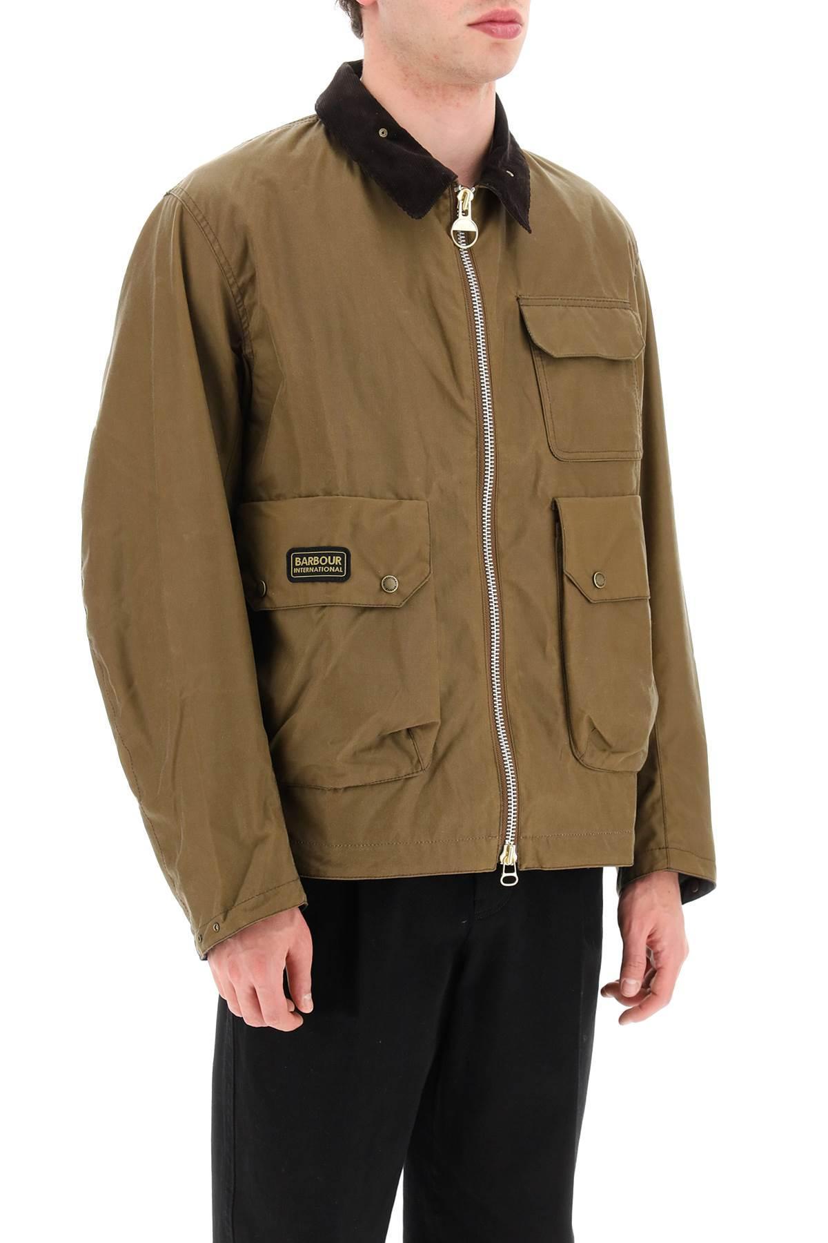 Barbour 'international Harlow' Waxed Jacket in Green for Men | Lyst