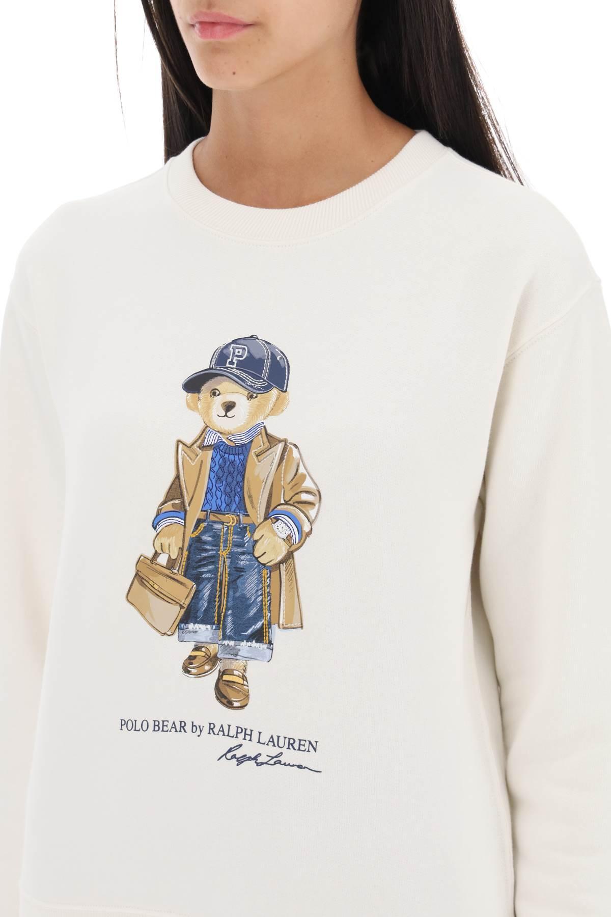 Polo Ralph Lauren Polo Bear Print Sweatshirt in White | Lyst