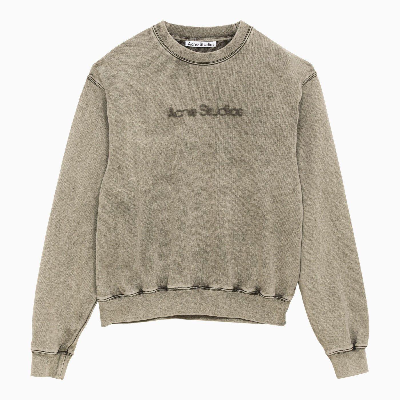 Acne Studios Faded Grey Sweatshirt With Logo in Gray Lyst