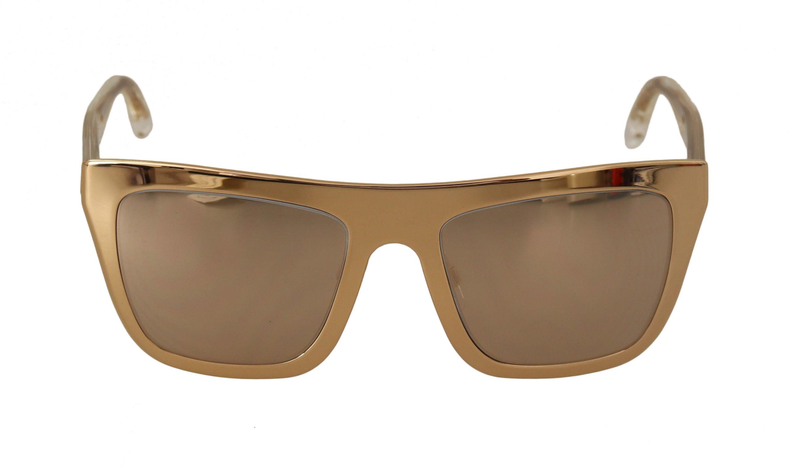 Dolce & Gabbana Gold Plated Metal Mirrored Limited Sunglasses for Men | Lyst