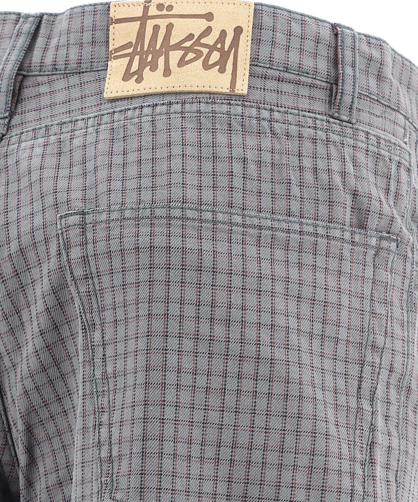 Stussy Big Check Jeans in Gray for Men | Lyst