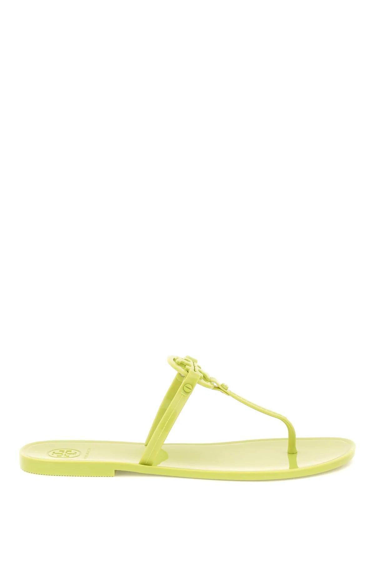 Tory Burch Mini Miller Jelly Thong Sandals in Yellow | Lyst