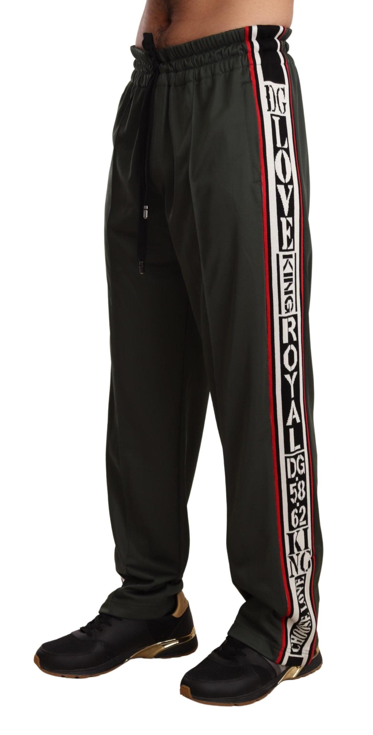 Dolce & Gabbana Green Dg Love Royal Jogging Sweatpants in Black for Men |  Lyst