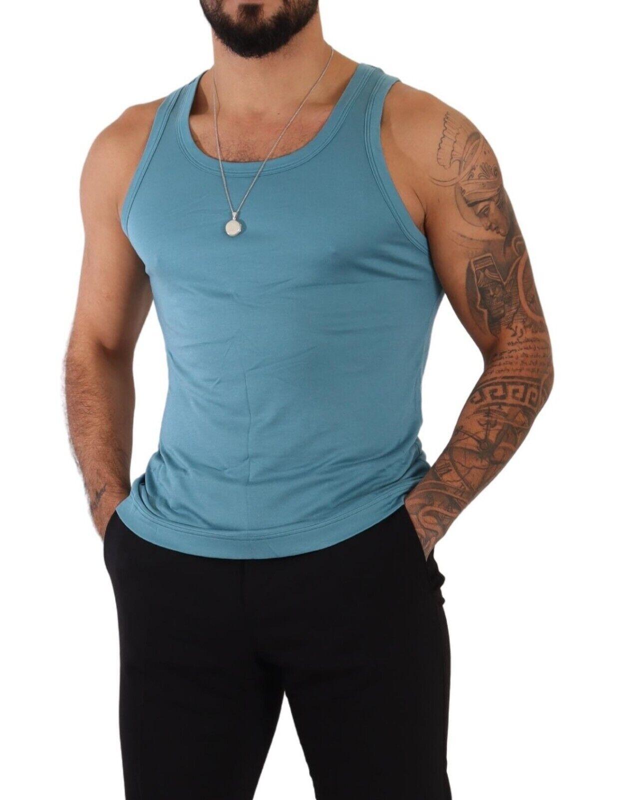 Dolce & Gabbana Blue Modal Sleeveless Tank Top T-shirt Underwear for Men |  Lyst