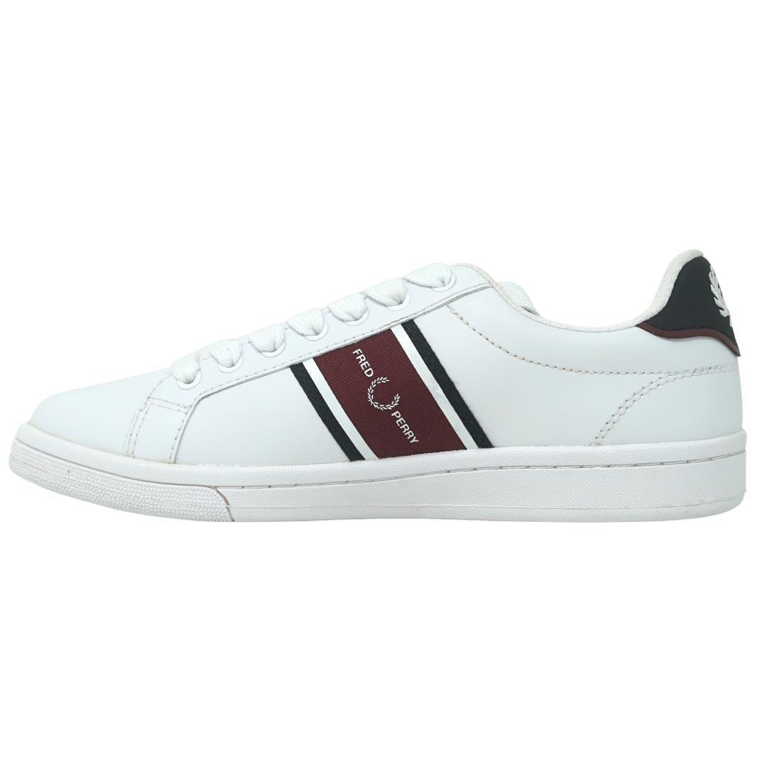 Fred Perry B721 Leather Webbing White 
