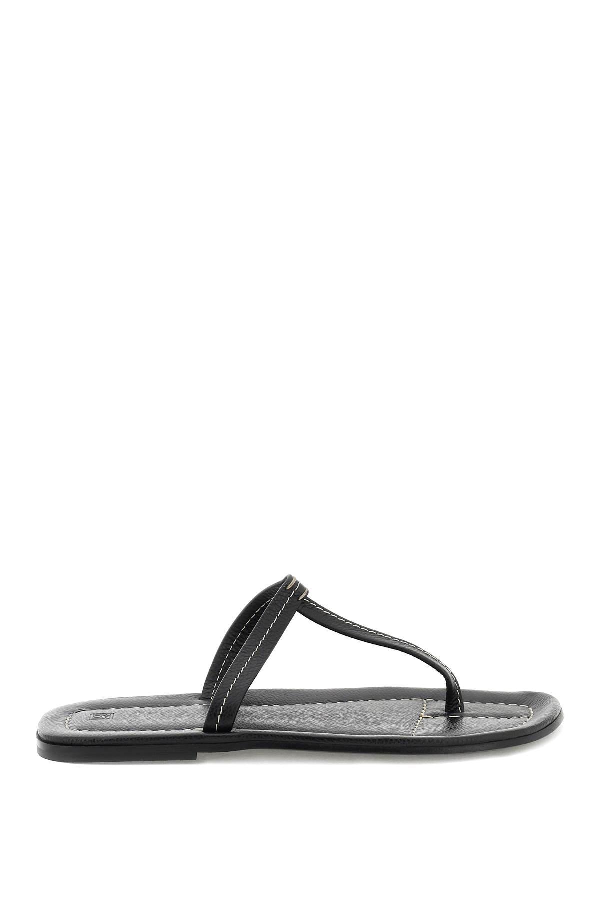 Totême Toteme T-strap Slides in Black | Lyst