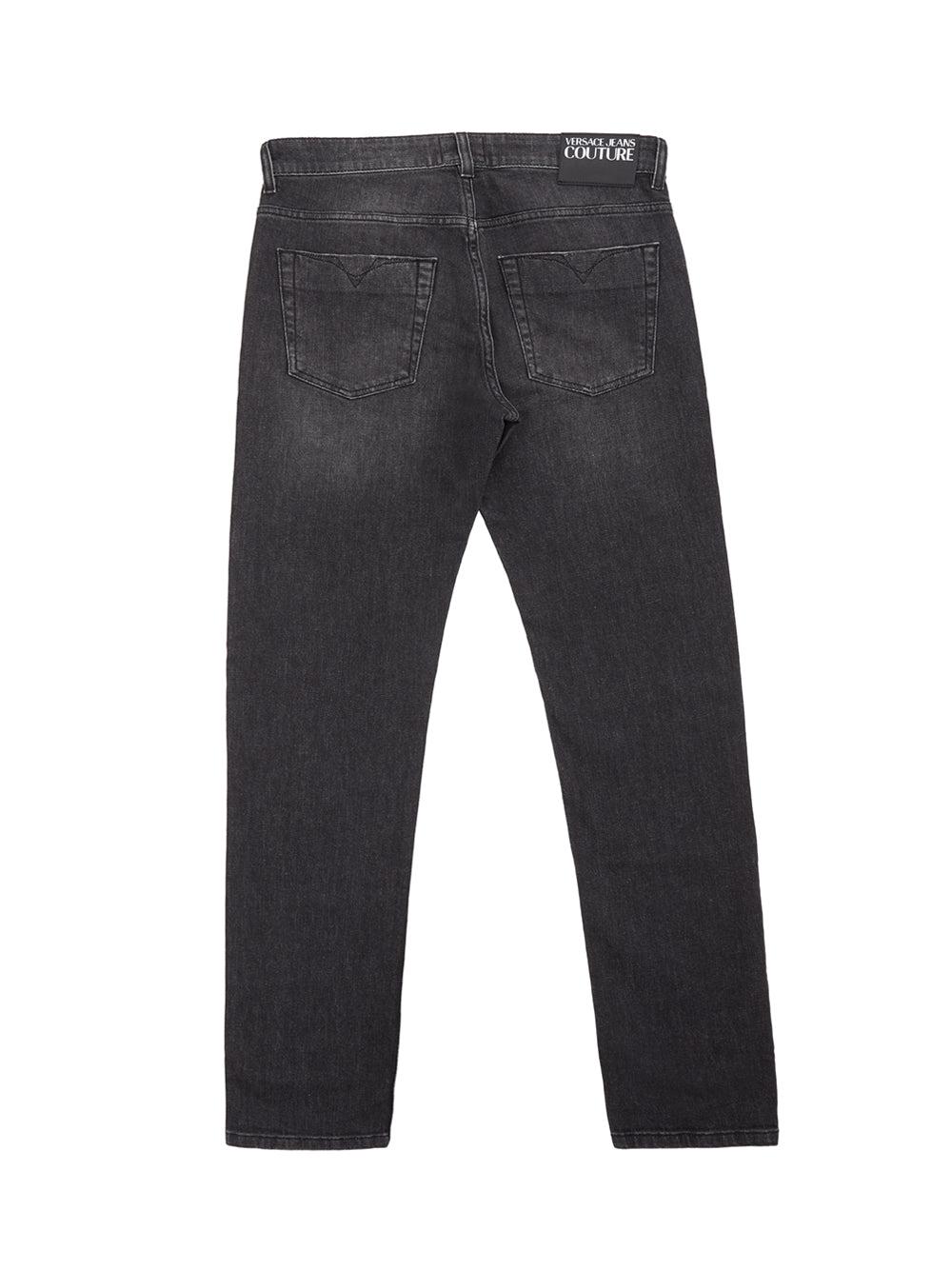 Versace Jeans Couture Black Washed Slim Fit Jeans in Gray for Men