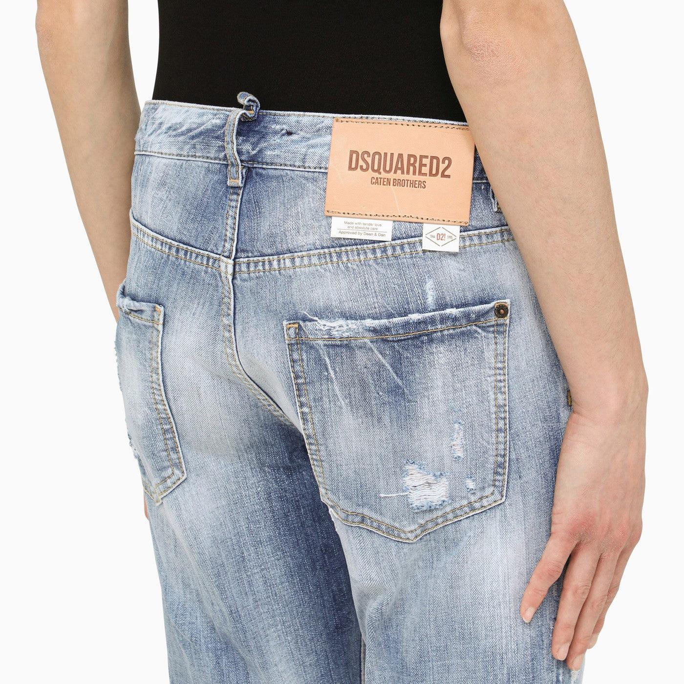 DSquared² Blue Cropped Jeans In Denim | Lyst