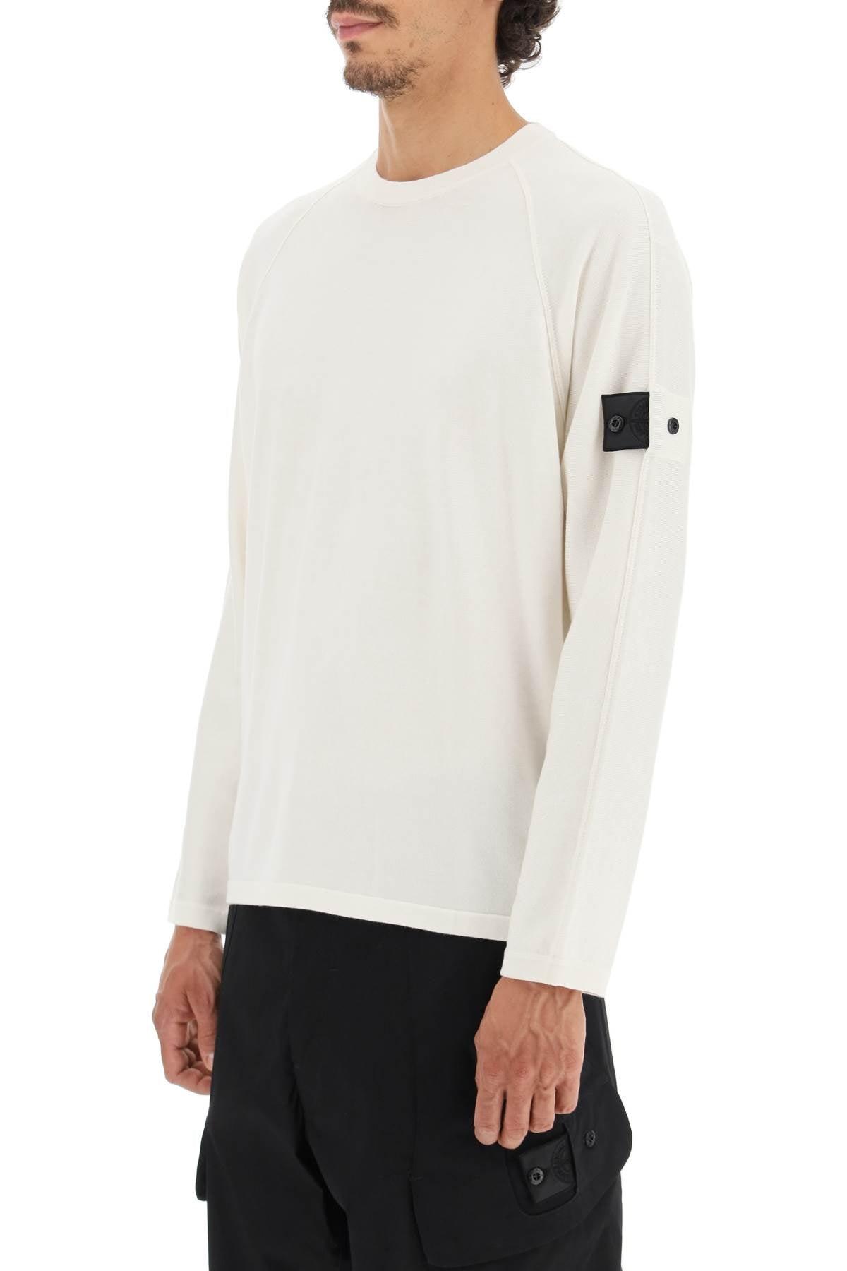 Stone Island Shadow Project Cotton Silk And Cashmere Sweater in White for  Men | Lyst