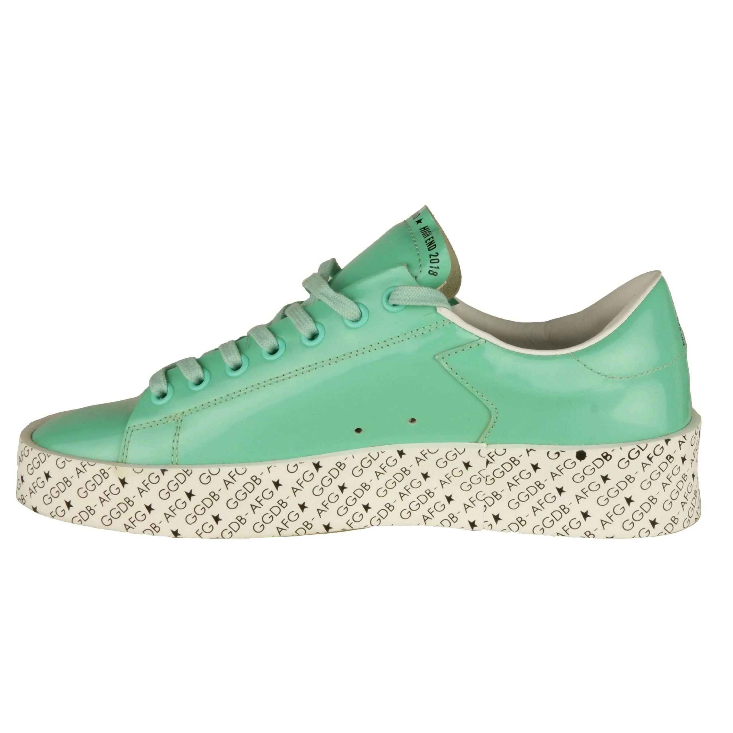 Golden Goose Green Leather Sneakers | Lyst