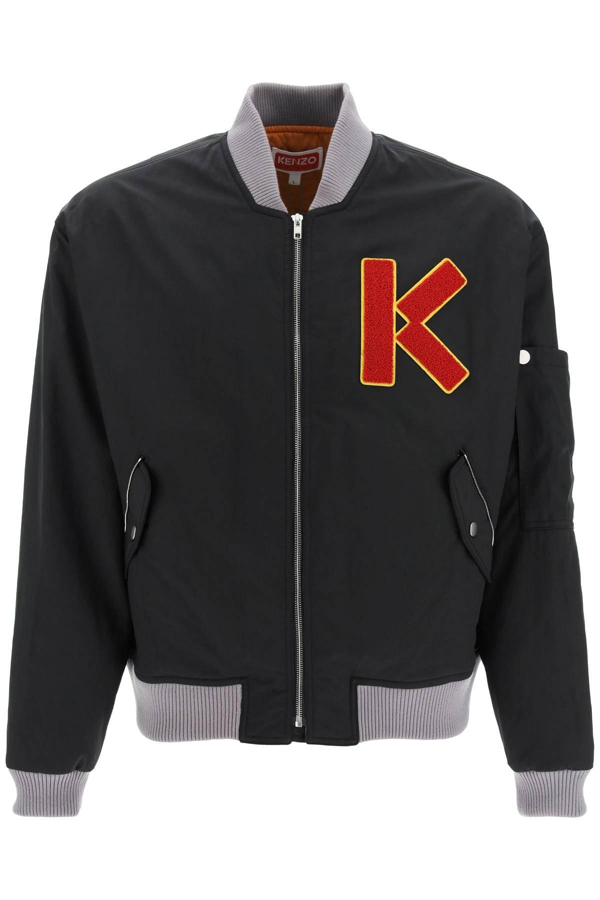 Bomber With Logo Patch in Black for Men | Lyst