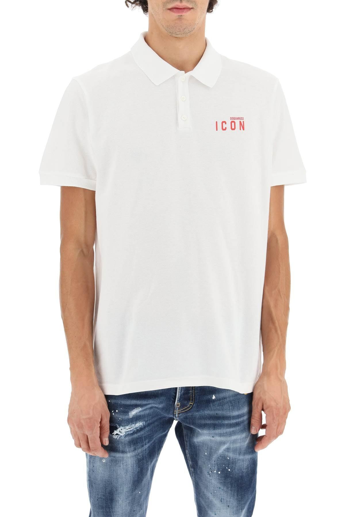 DSquared² Icon Cotton Polo Shirt in White for Men | Lyst
