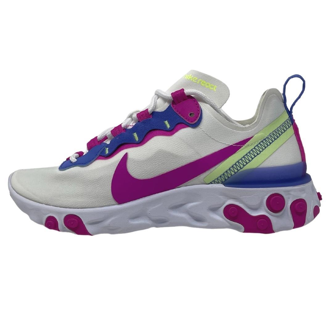 Nike React Element 55 Bq2728 104 White Trainers in Purple | Lyst