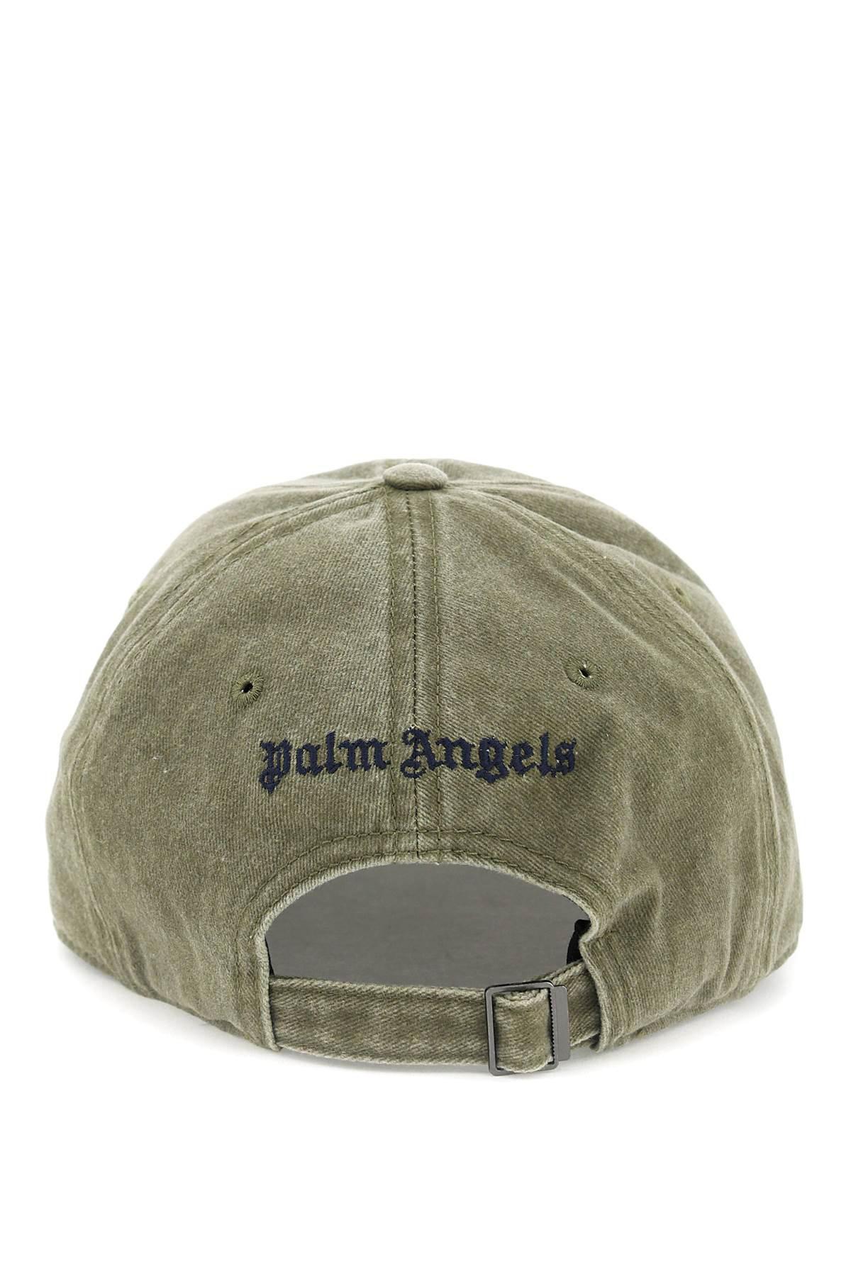 Palm Angels Ripped Logo Baseball Cap in Natural for Men | Lyst UK