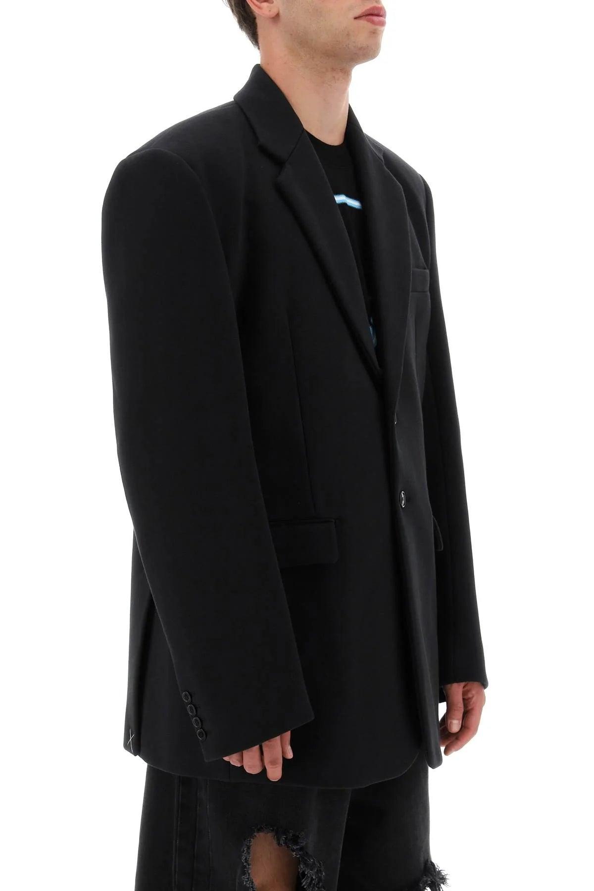 Vetements Oversized Jersey Jacket in Black for Men | Lyst