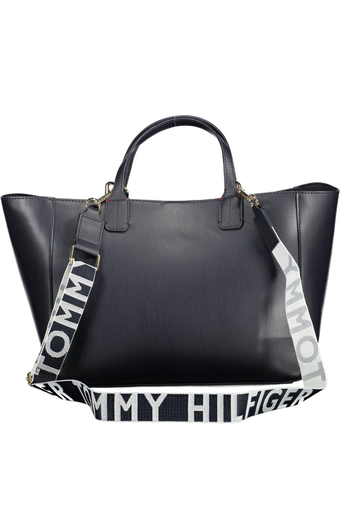Tommy Hilfiger Blue Polyurethane Handbag in Black | Lyst
