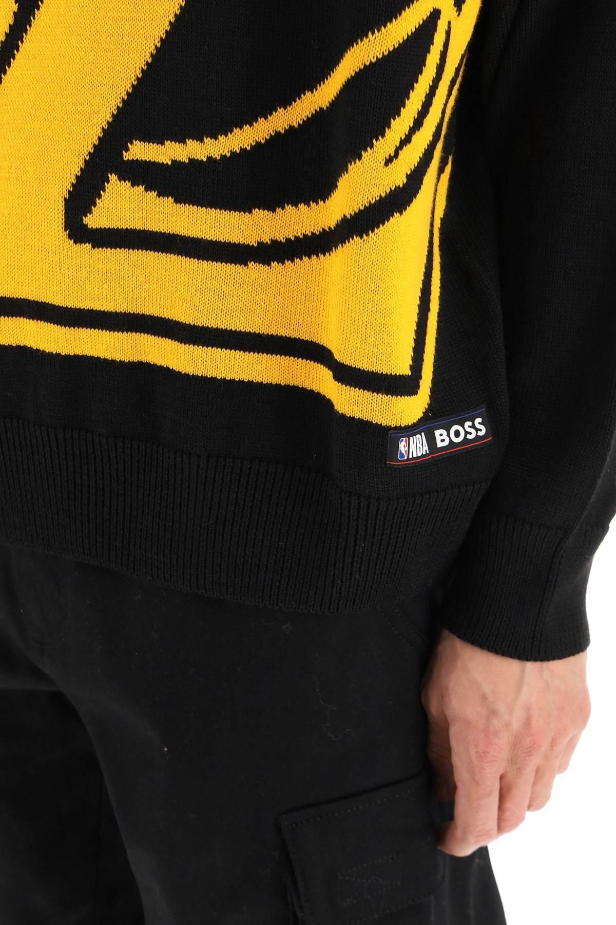 BOSS X Nba Lakers Wool Blend Mock Neck Sweater in Black for Men