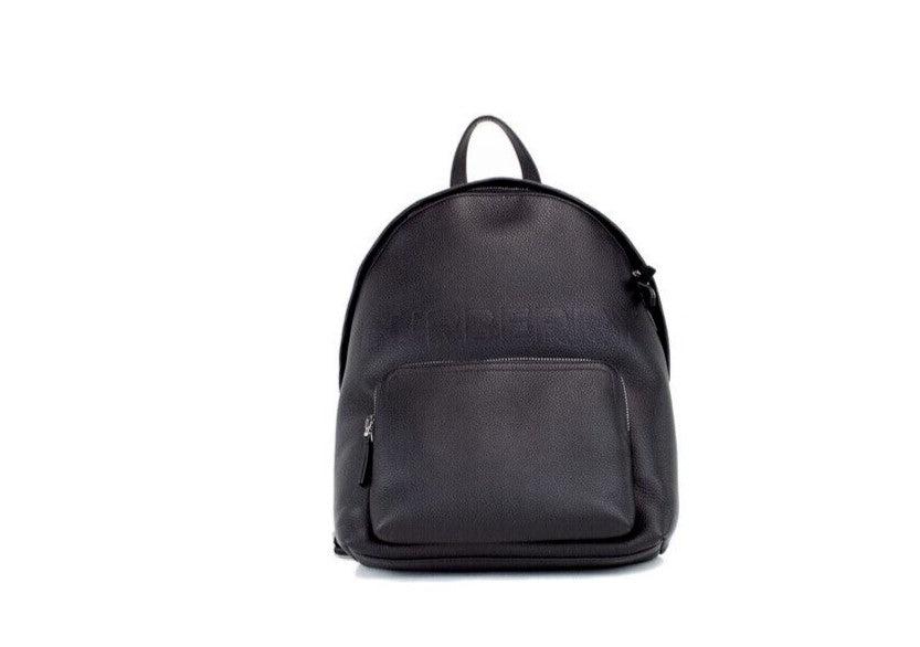 Burberry Abbeydale Branded Black Pebbled Leather Backpack Shoulder