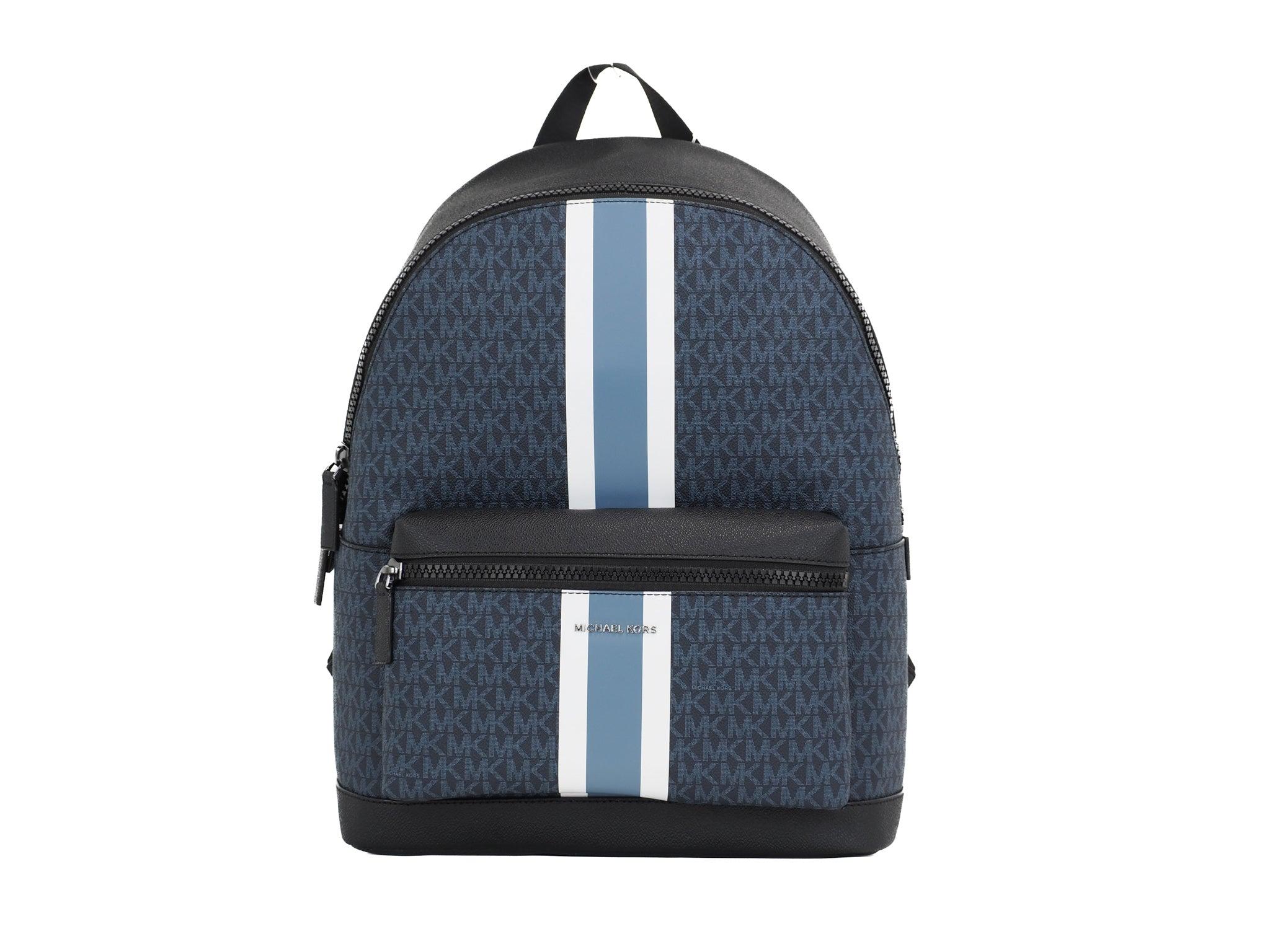 Michael Kors Cooper Large Signature Pvc Varsity Stripe Backpack Bookbag  (admiral Multi) in Blue | Lyst