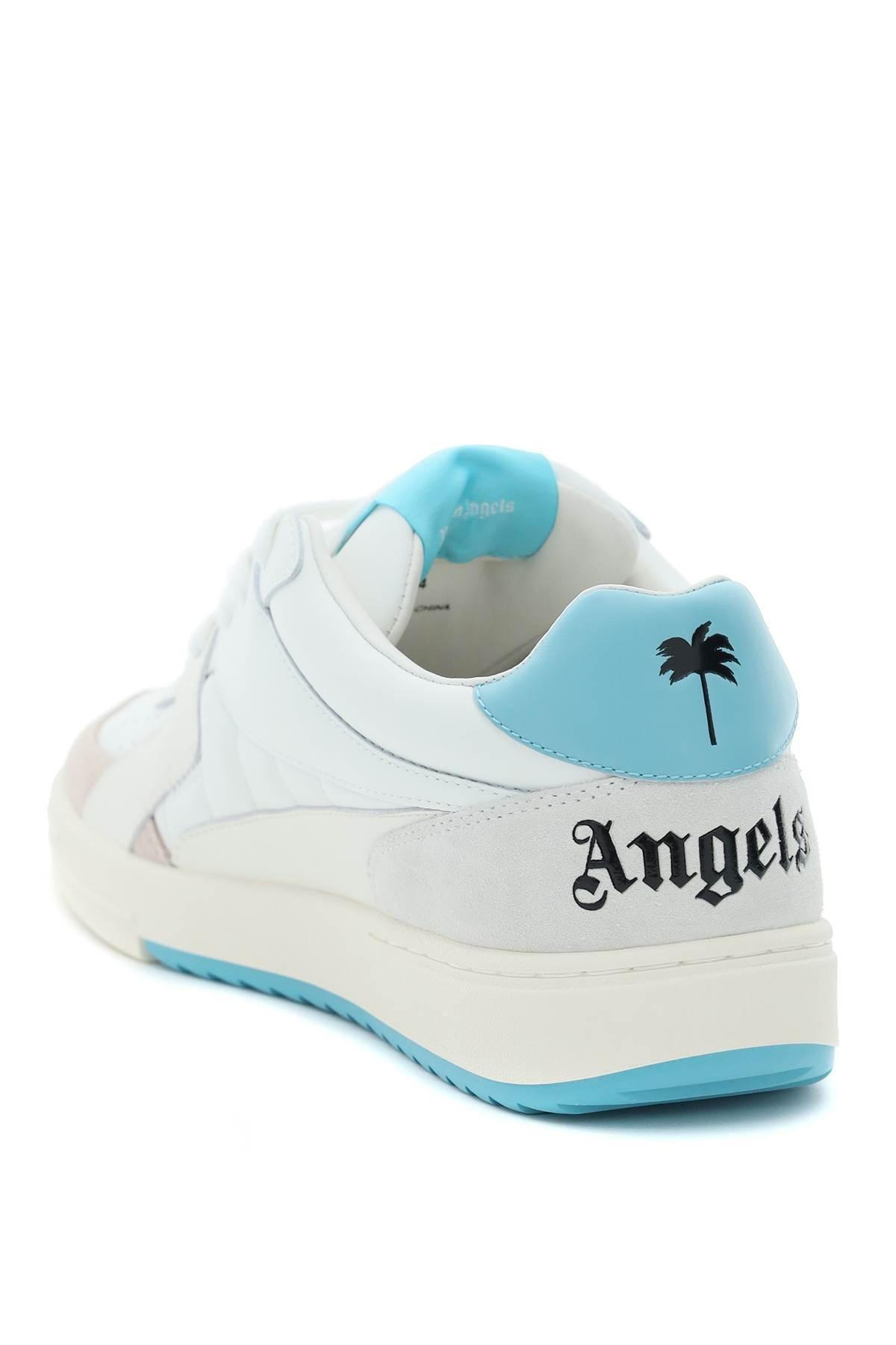 Palm Angels 'palm University' Leather Sneakers in White for Men | Lyst