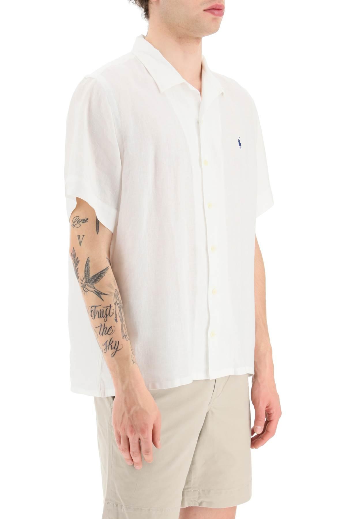 Polo Ralph Lauren Striped Linen Shirt in White for Men | Lyst