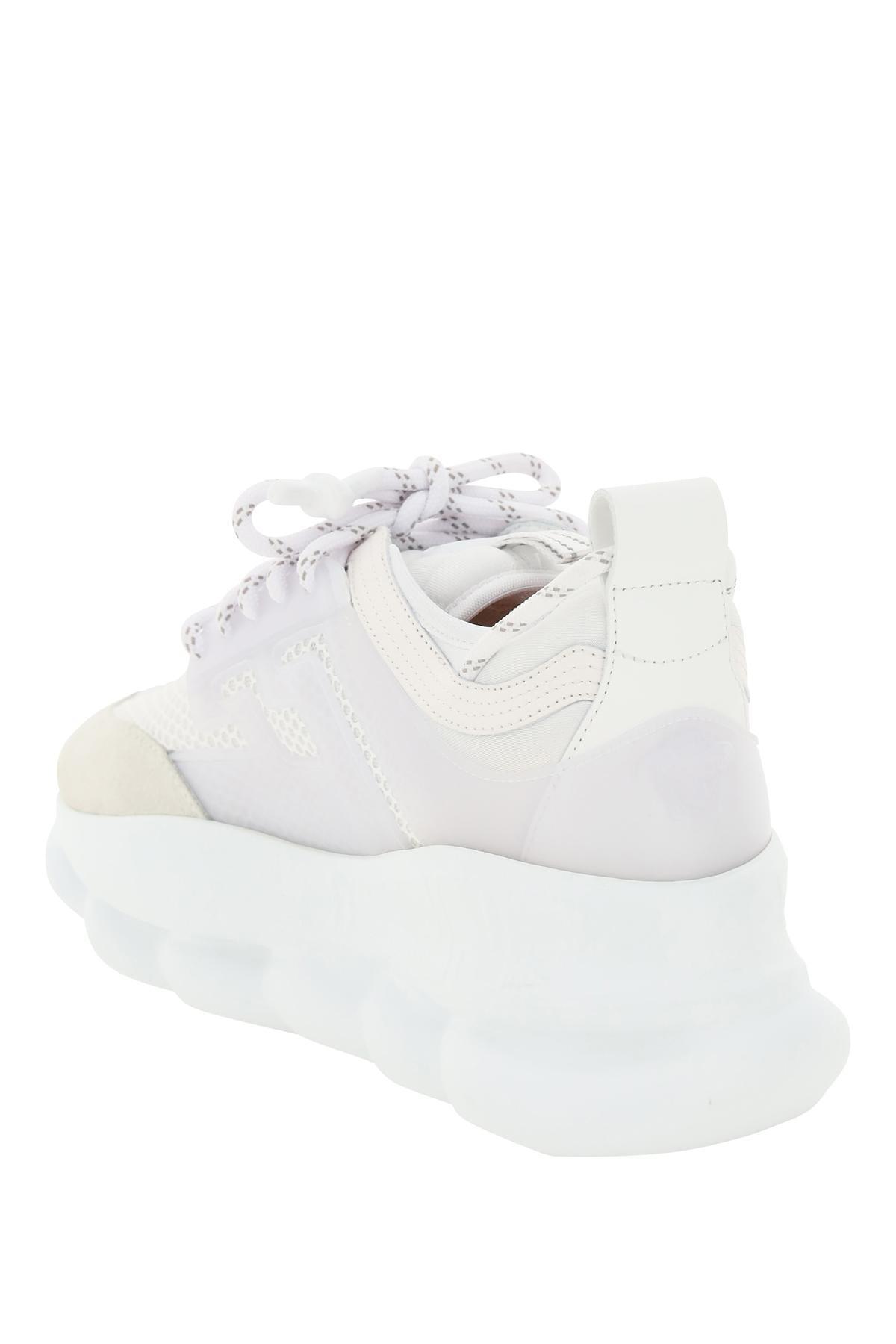 Versace Chain Reaction Sneakers in White for Men | Lyst