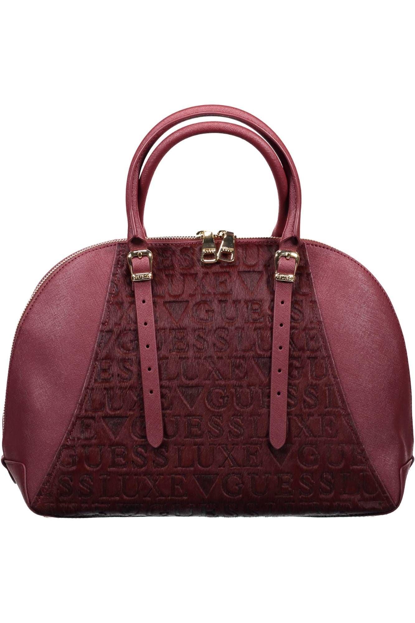 Guess Purple Leather Handbag in Red | Lyst