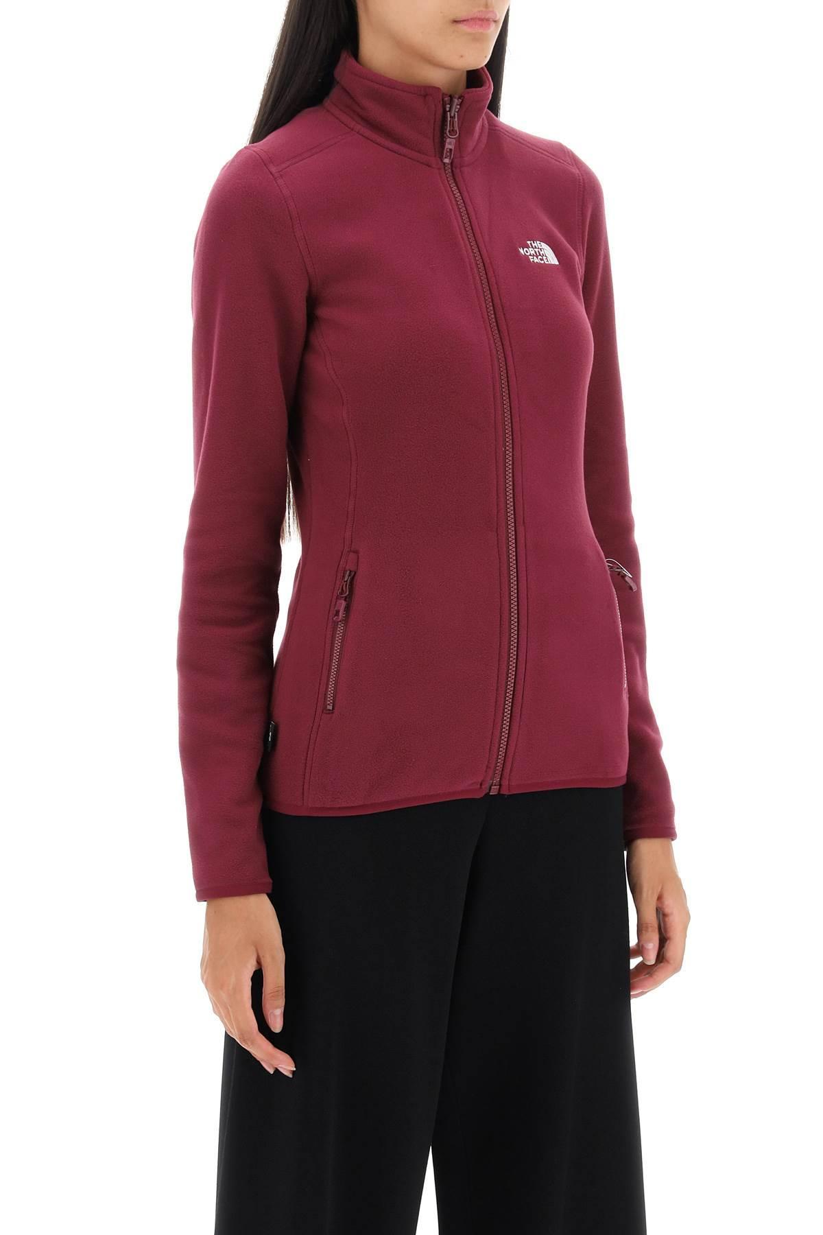 The North Face 100 Glacier Zip-up Sweatshirt in Red | Lyst