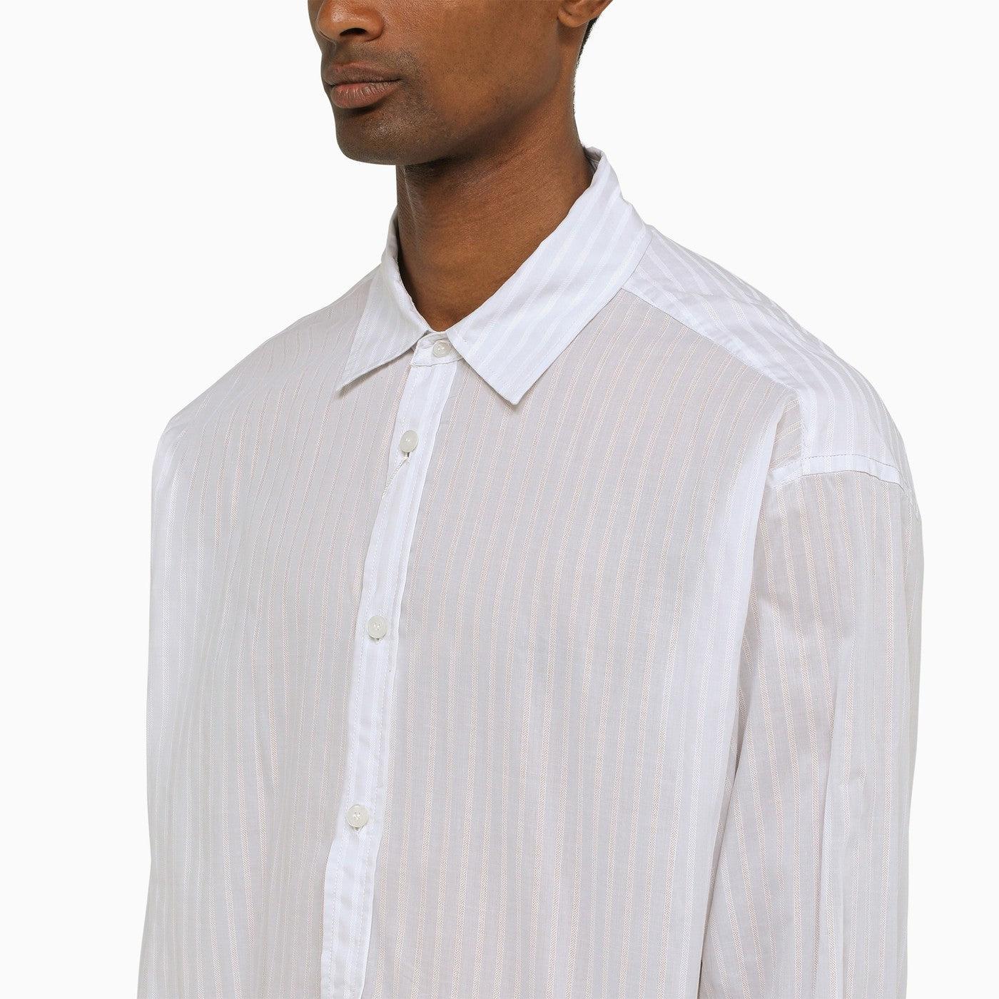 Hed Mayner Wide White Striped Shirt for Men | Lyst