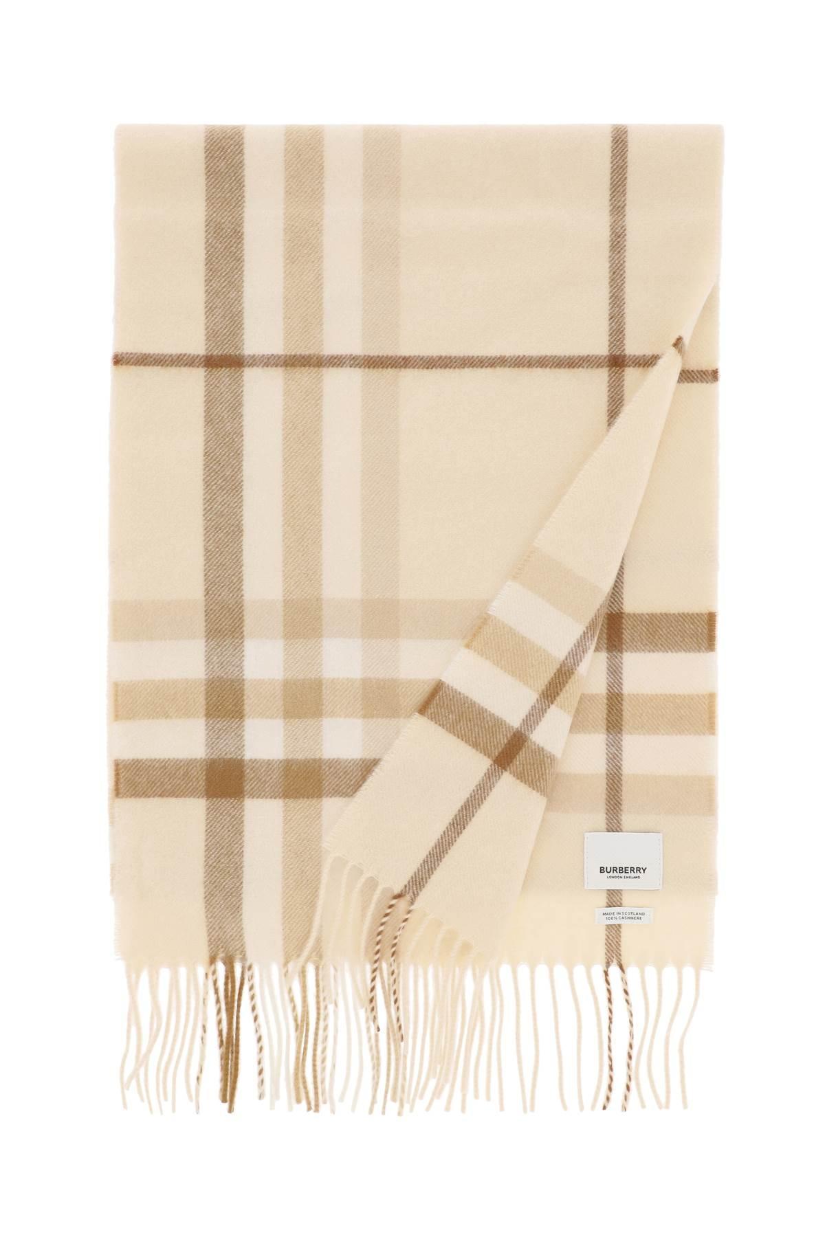 Burberry Tartan Cashmere Scarf in Natural for Men | Lyst
