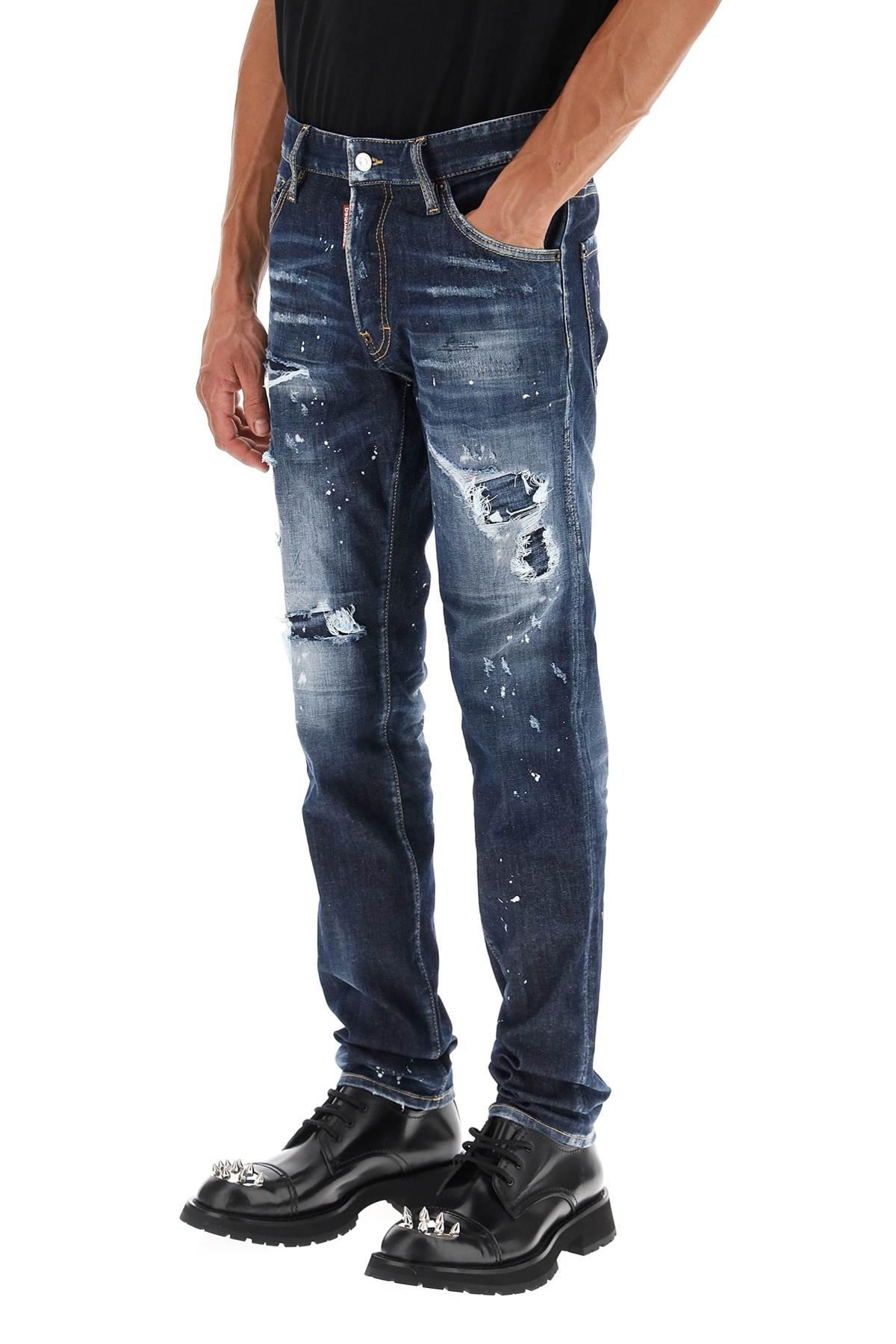 DSquared² Dark Ripped Bleach Wash Cool Guy Jeans in Blue for Men | Lyst
