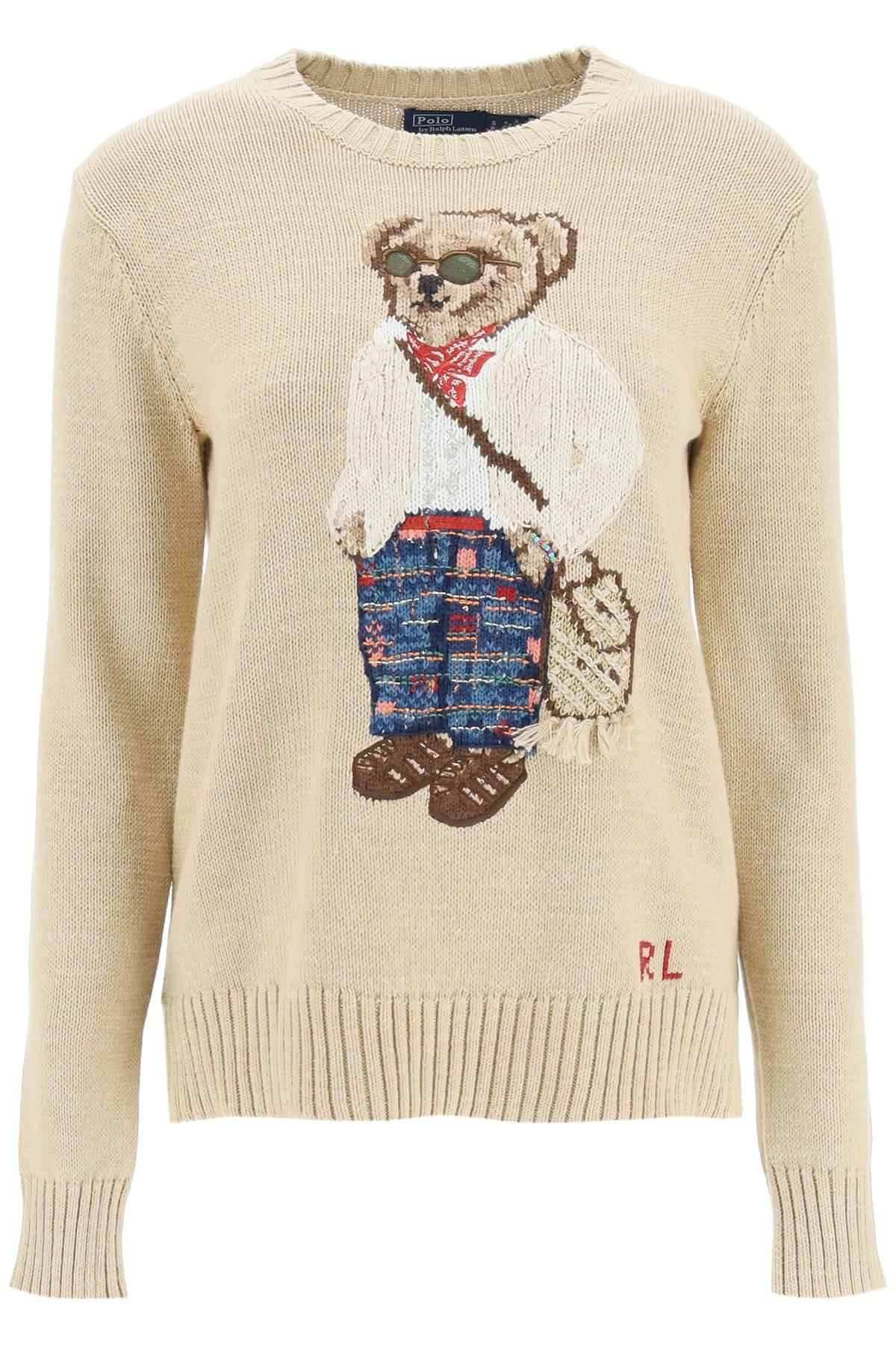 Polo Ralph Lauren Teddy Cotton Sweater Beige Cotton in Natural | Lyst
