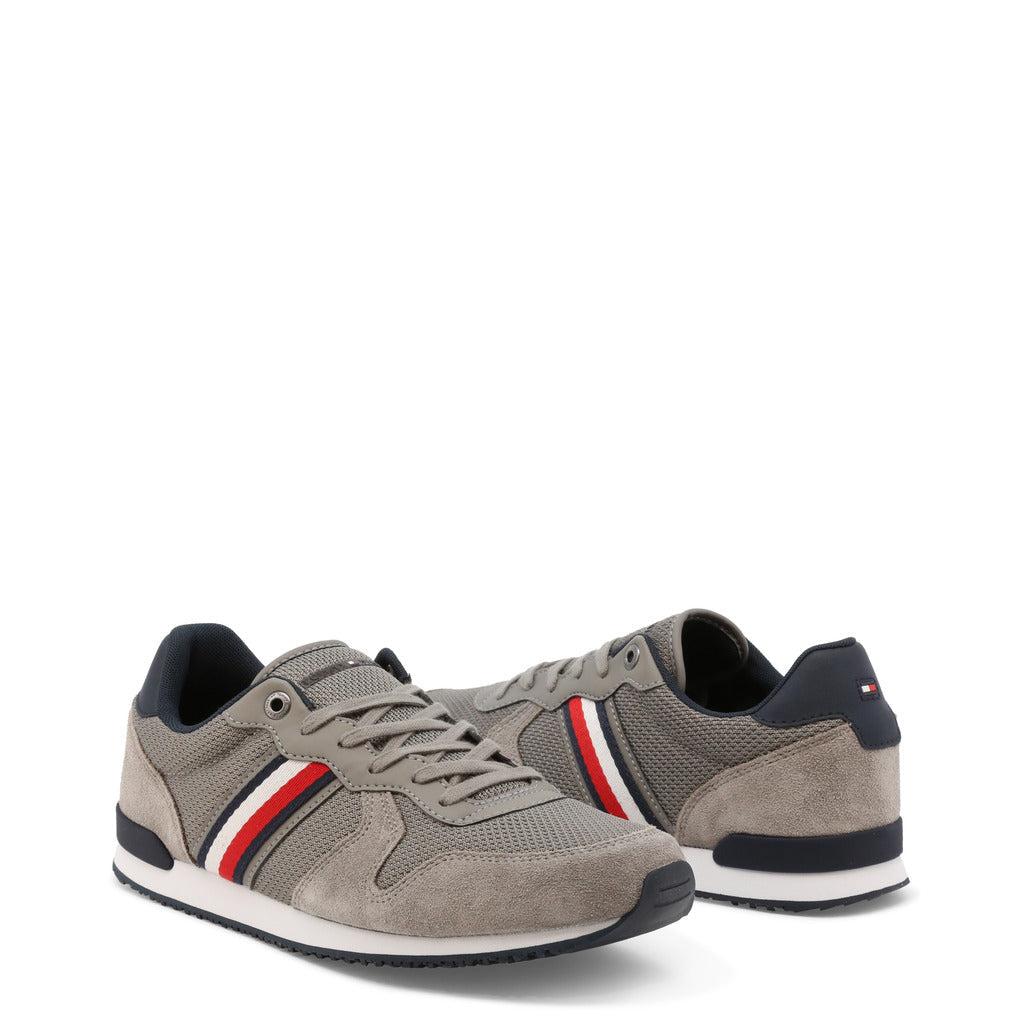 Tommy Hilfiger Round Toe Sneakers in Gray for Men | Lyst