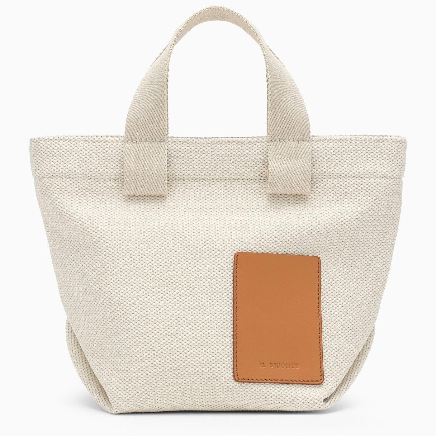 Il Bisonte Ivory Hand Bag In Canvas in White | Lyst