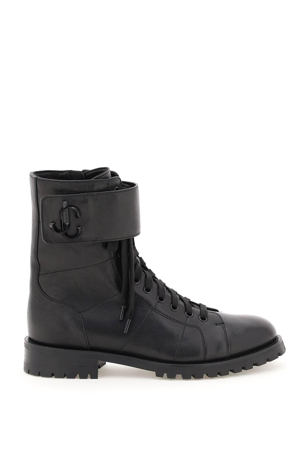 Jimmy Choo Ceirus Lace-up Combat Boots in Black | Lyst