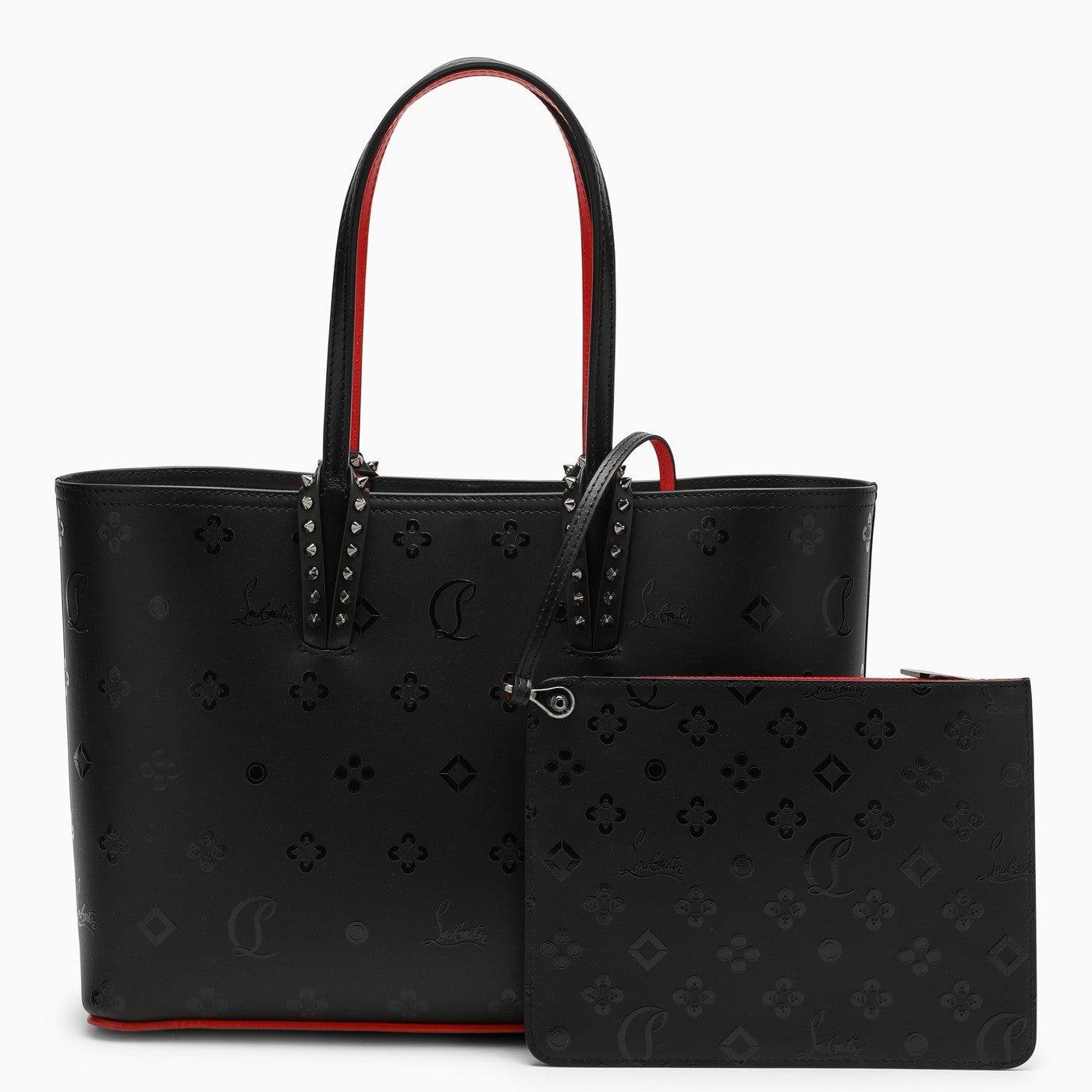 Christian Louboutin Black/red Leather Tote Bag
