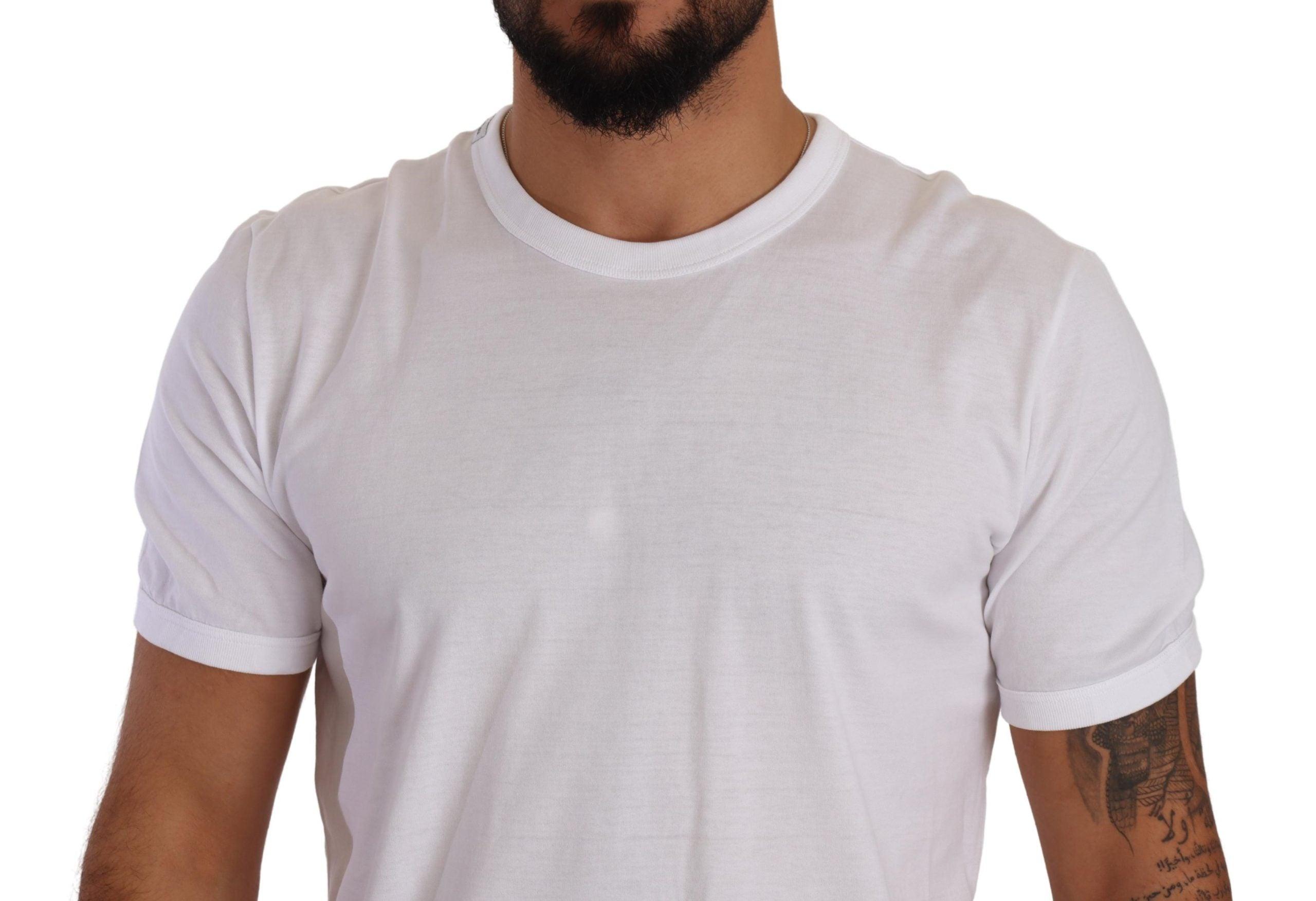 Dolce & Gabbana White Crewneck Short Sleeve Cotton T-shirt for Men | Lyst