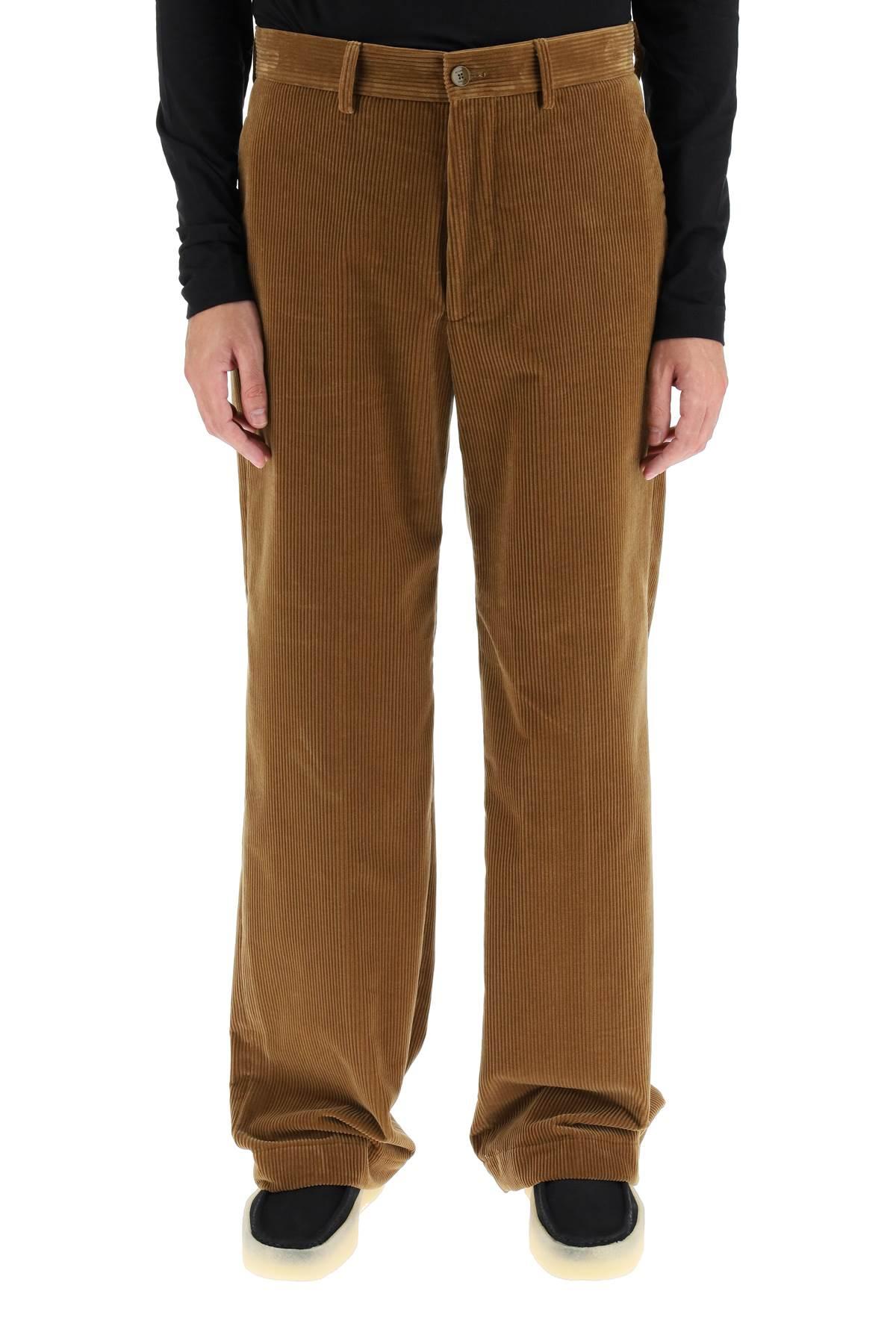 Etro Straight Corduroy Pants in Brown for Men | Lyst