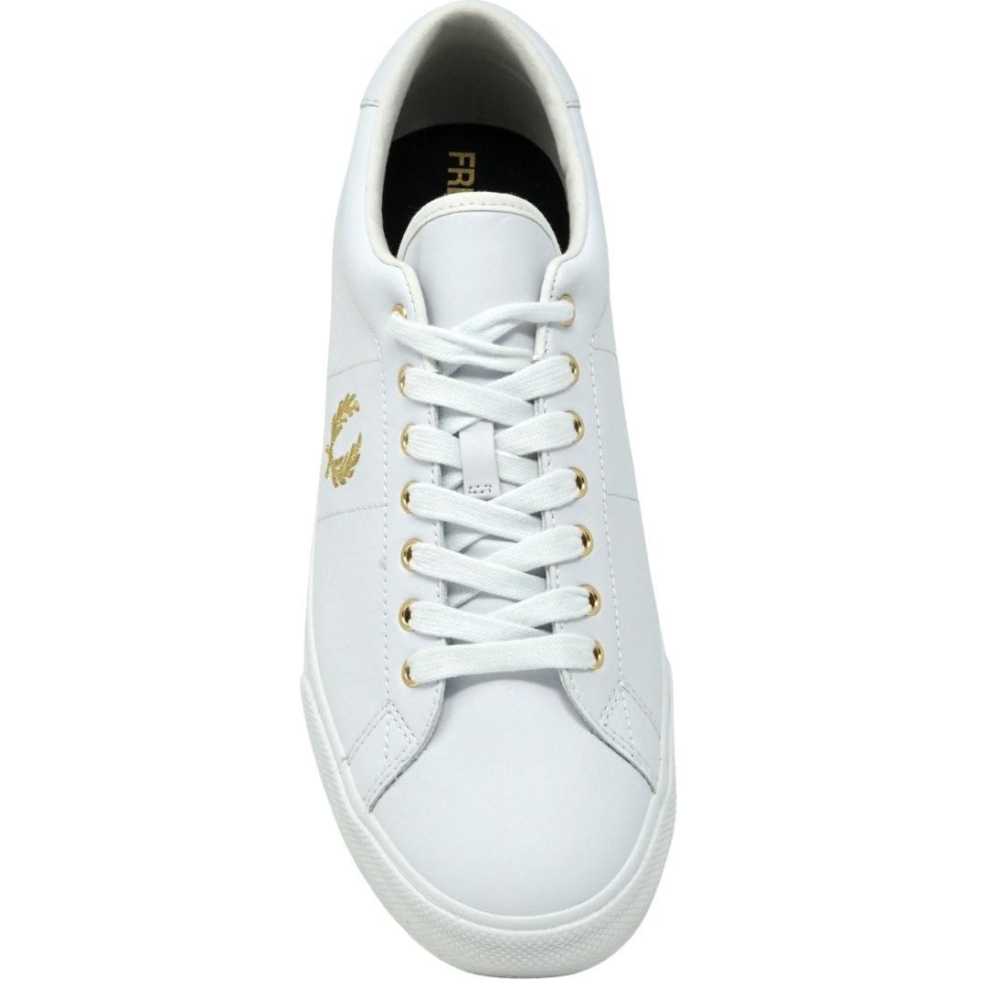 Fred Perry Spencer Leather B8288 100 White Trainers in Blue for Men | Lyst