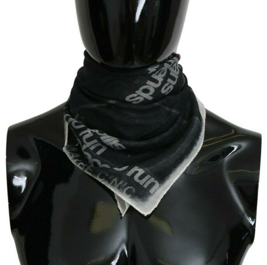 CoSTUME NATIONAL Dark Gray Wool Foulard Branded Scarf in Black for Men |  Lyst