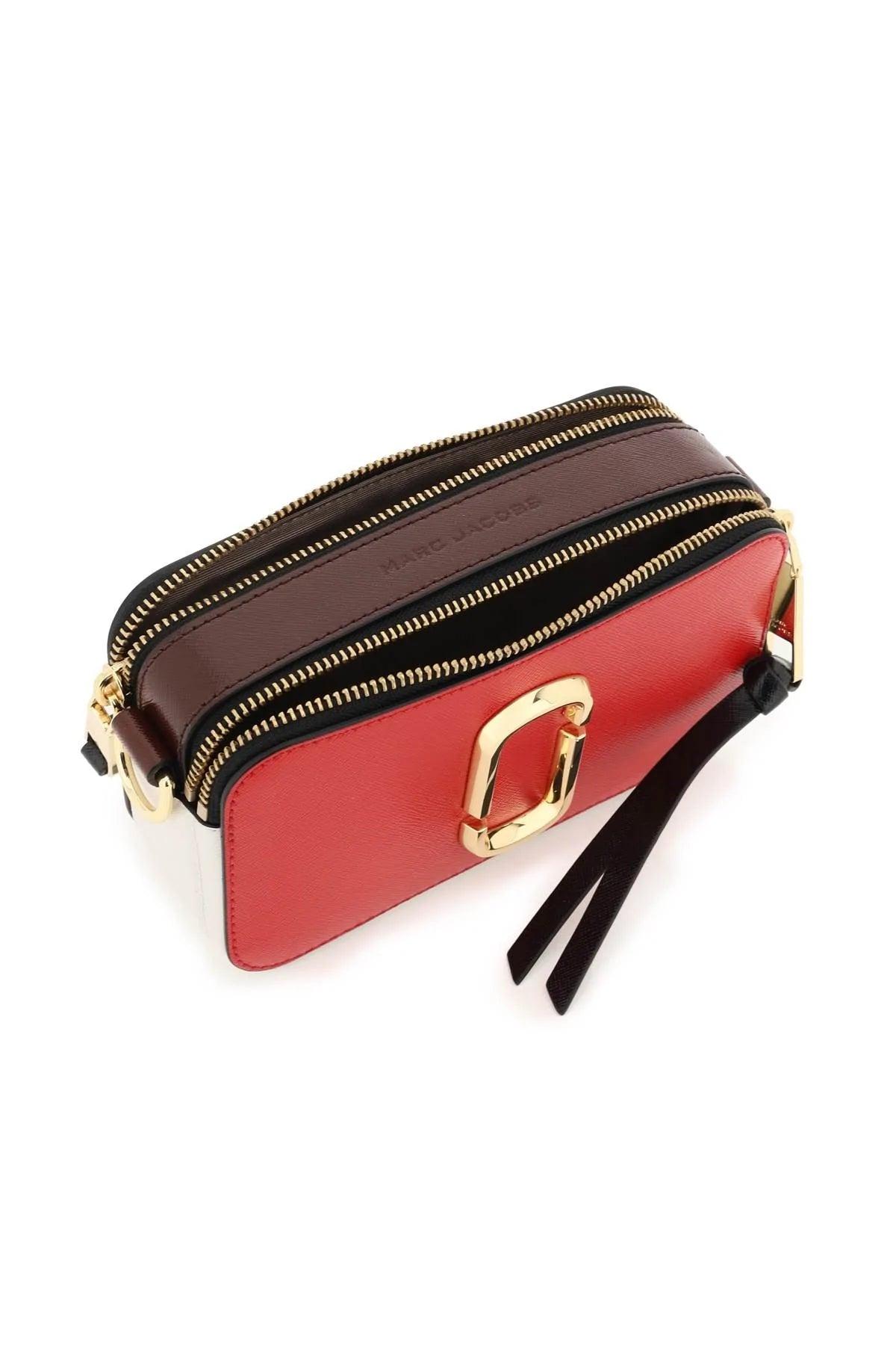 The Snapshot Black & Red Leather Camera Bag