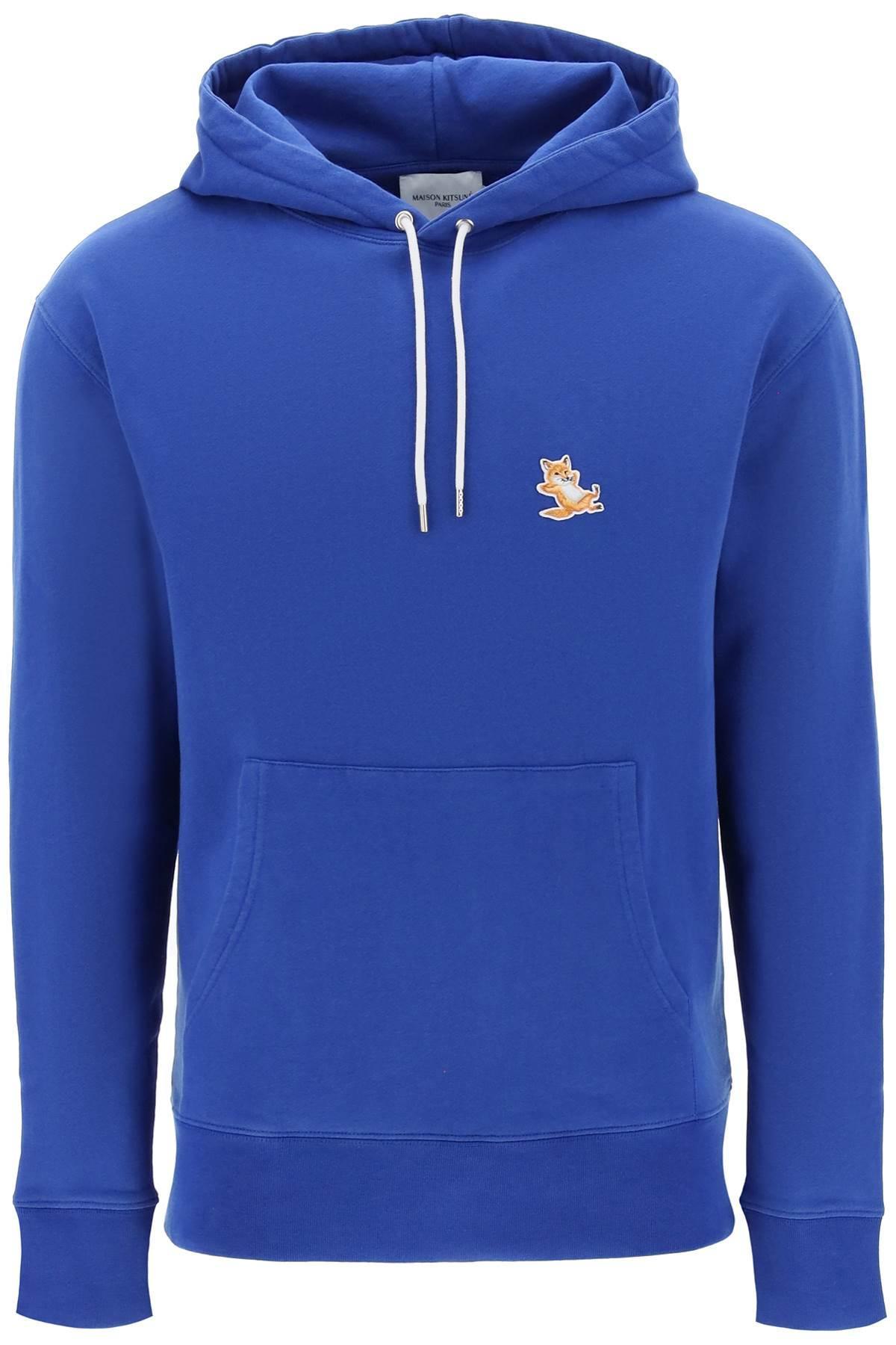 Maison Kitsun Chillax Fox Hoodie in Blue for Men Lyst