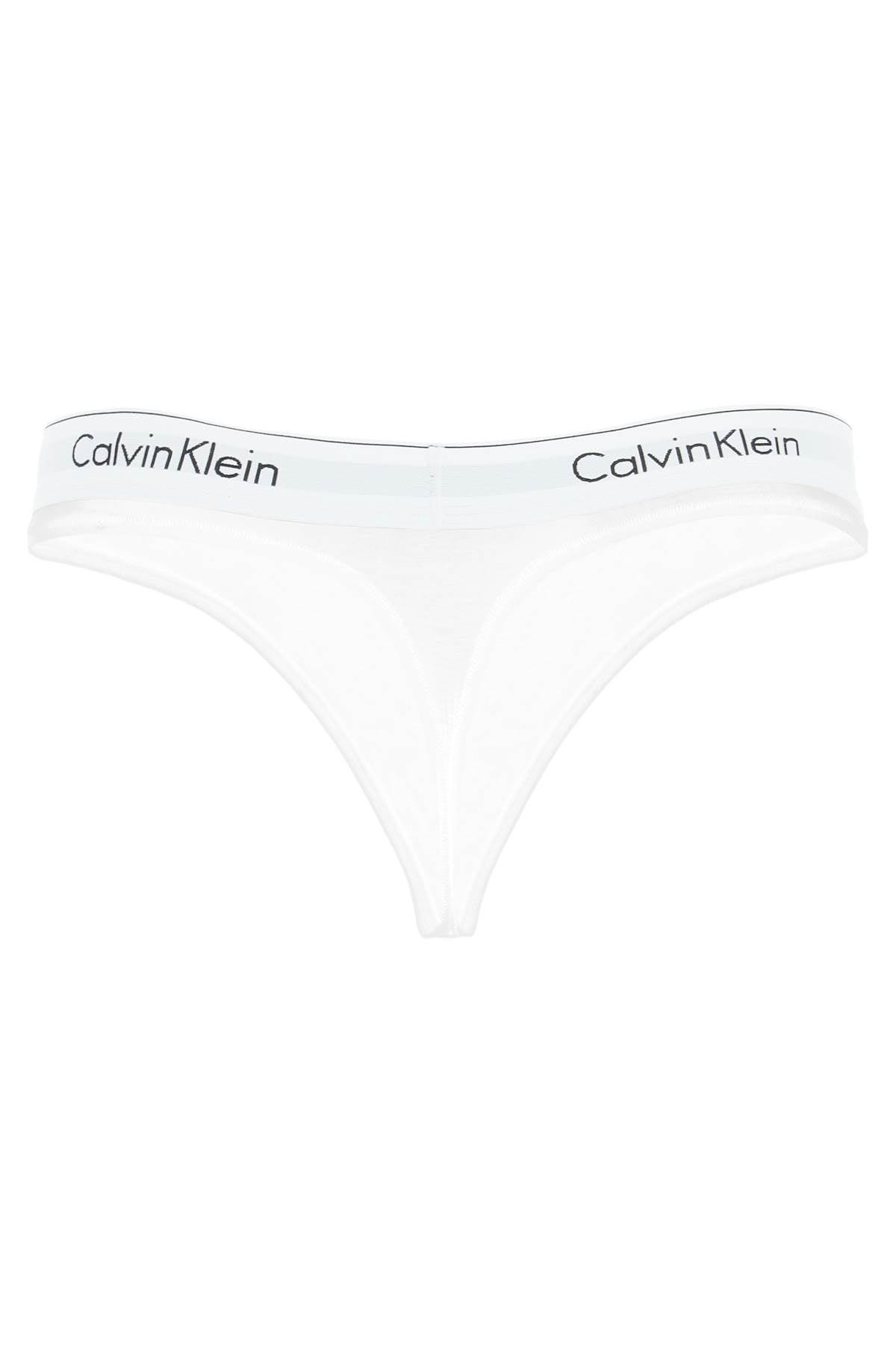 Calvin Klein Branded Border Thongs in White | Lyst